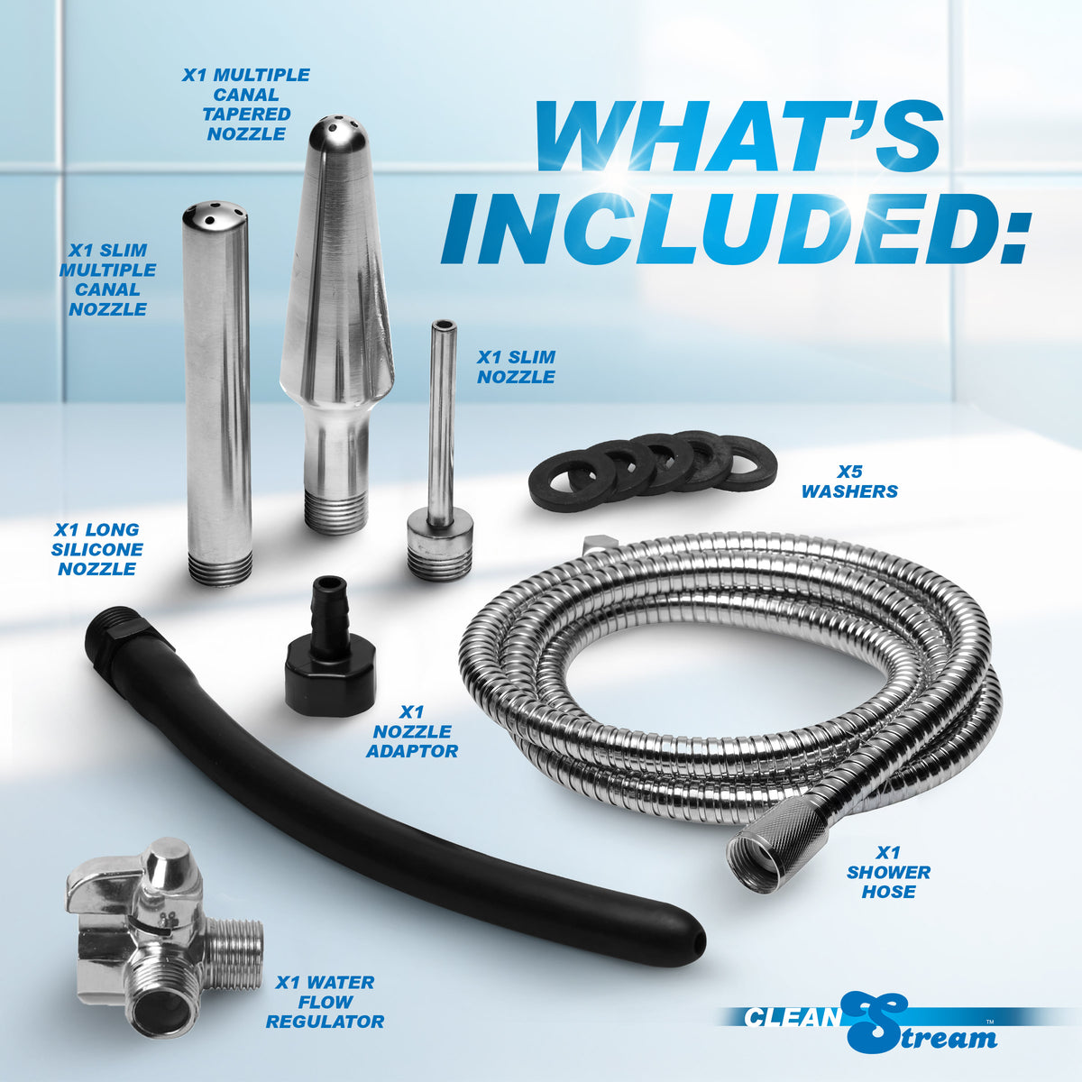 All In One 4 Tip Shower Enema System