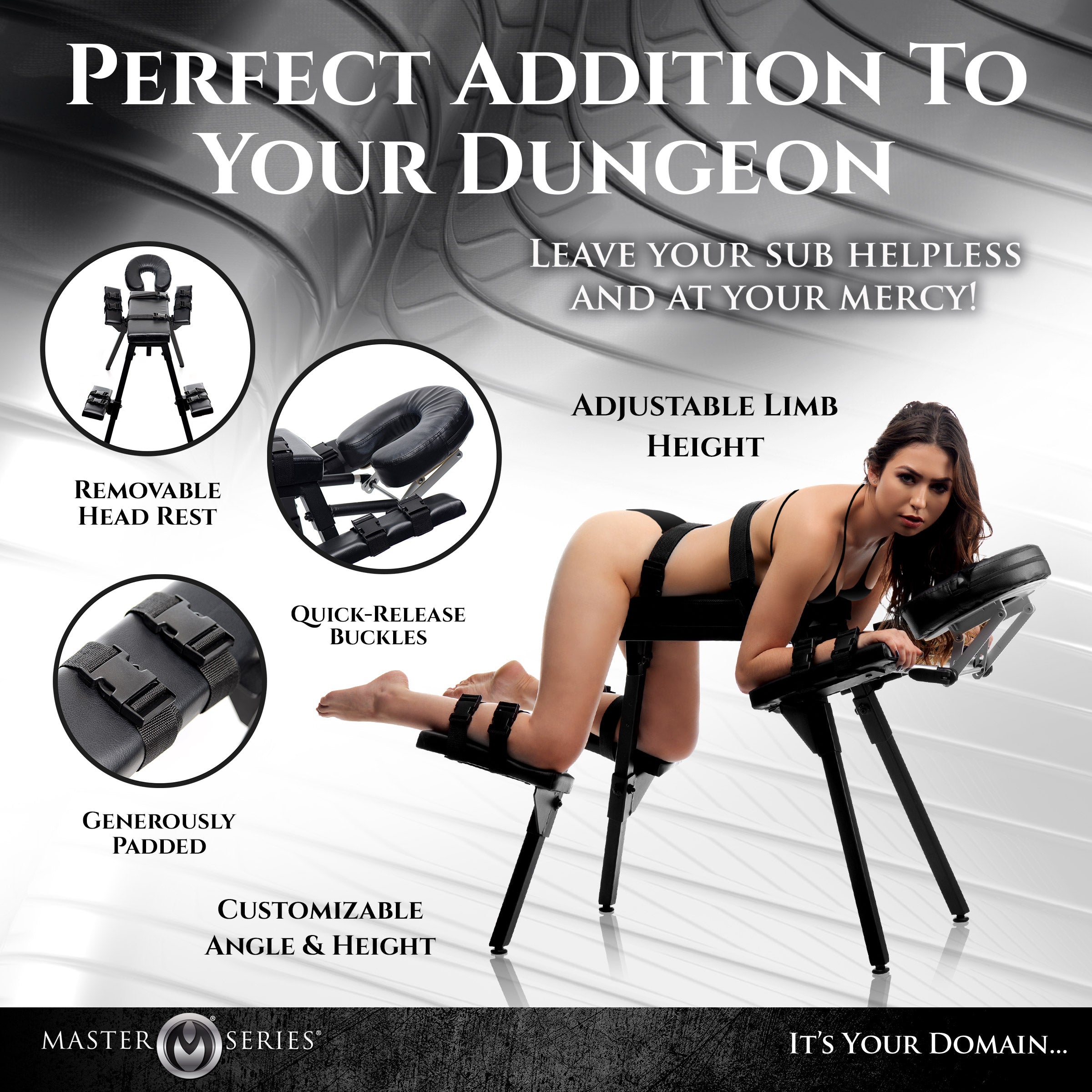 Obedience Extreme Sex Bench with Restraint Straps