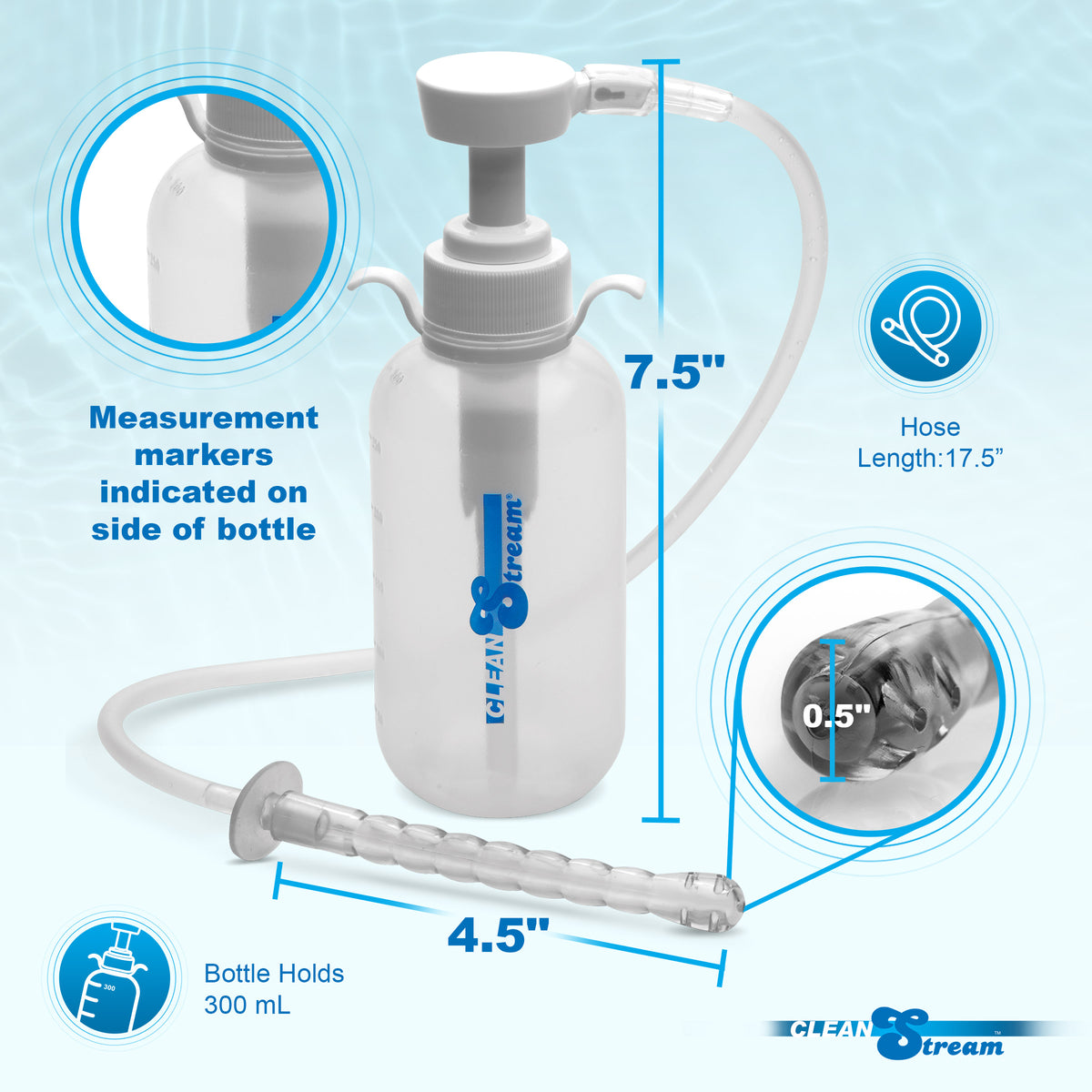 Pump Action Enema Bottle with Nozzle
