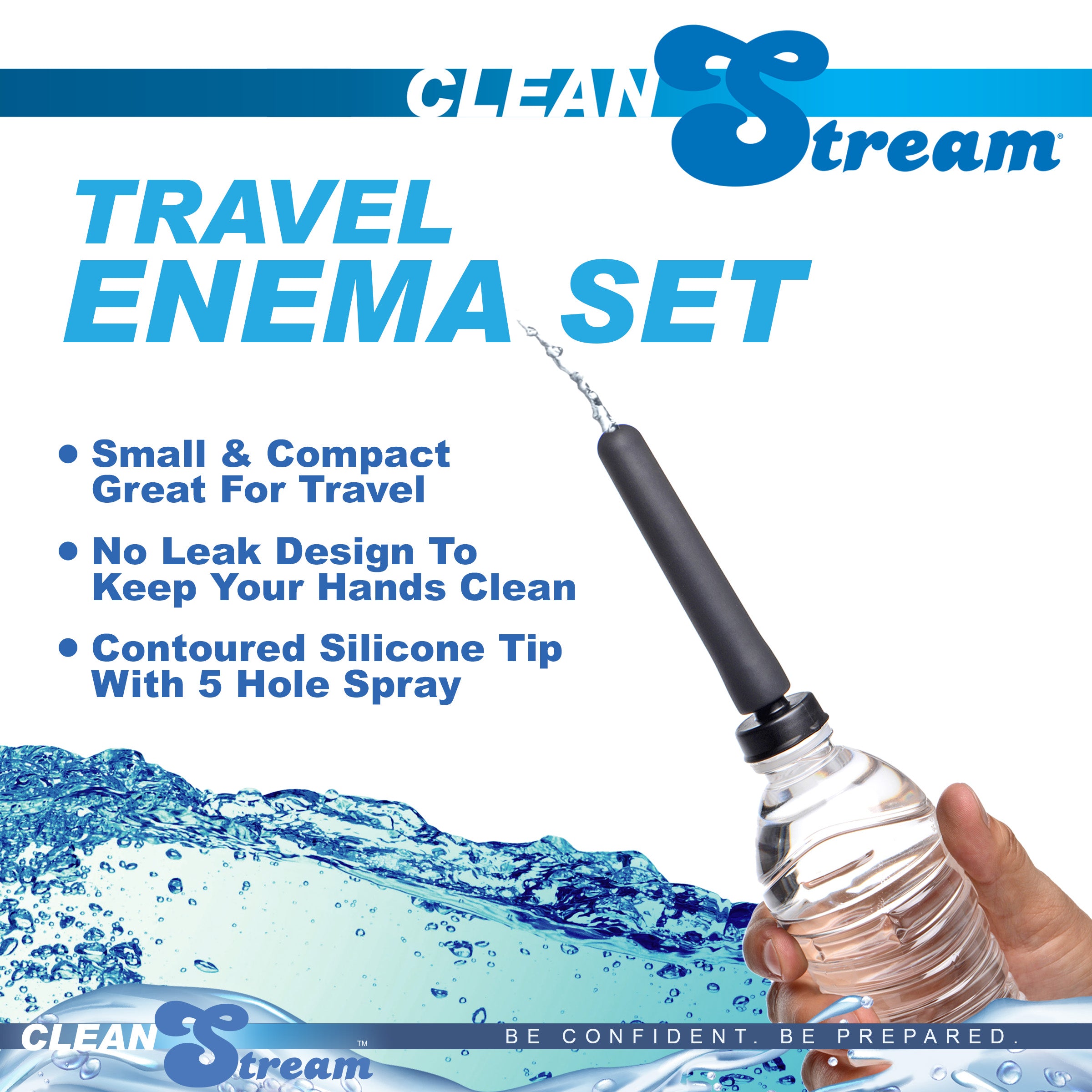 Travel Enema Water Bottle Adapter Set