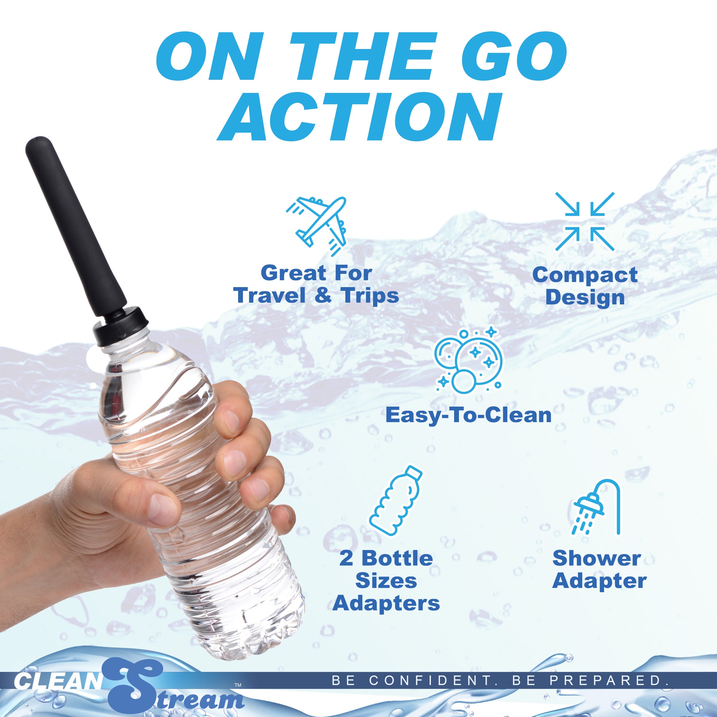 Travel Enema Water Bottle Adapter Set