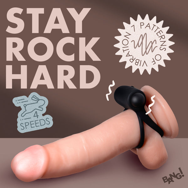 Remote Control 28X Vibrating Cock Ring and Bullet -