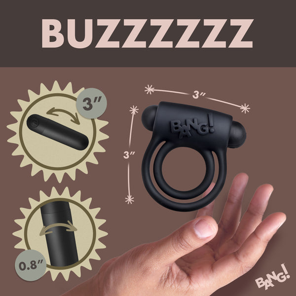 Remote Control 28X Vibrating Cock Ring and Bullet -