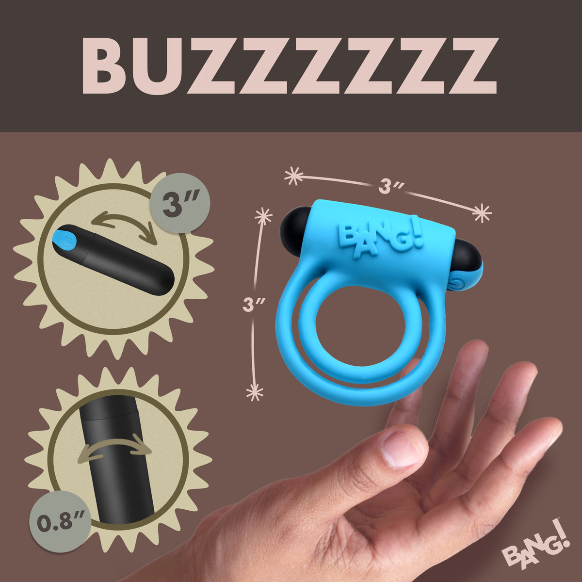 Remote Control 28X Vibrating Cock Ring and Bullet -