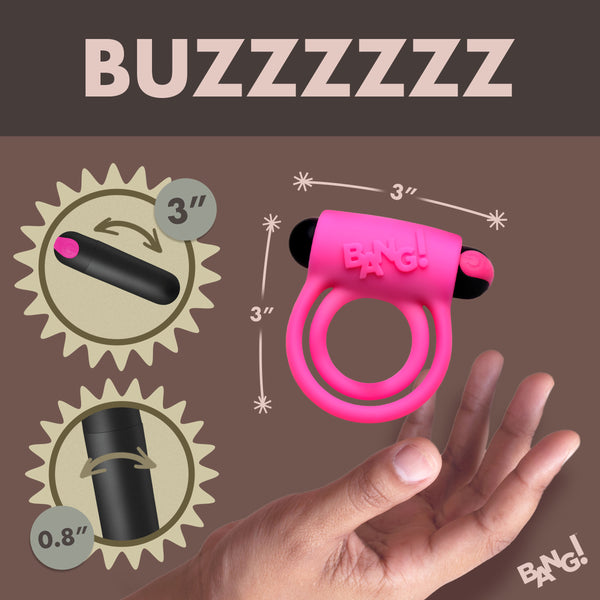Remote Control 28X Vibrating Cock Ring and Bullet -