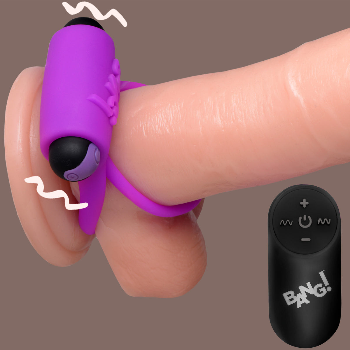 Remote Control 28X Vibrating Cock Ring and Bullet -
