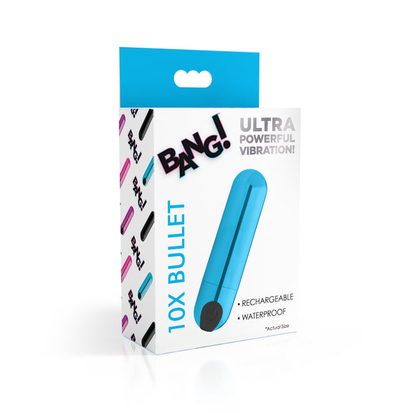 10X Rechargeable Vibrating Metallic Bullet -