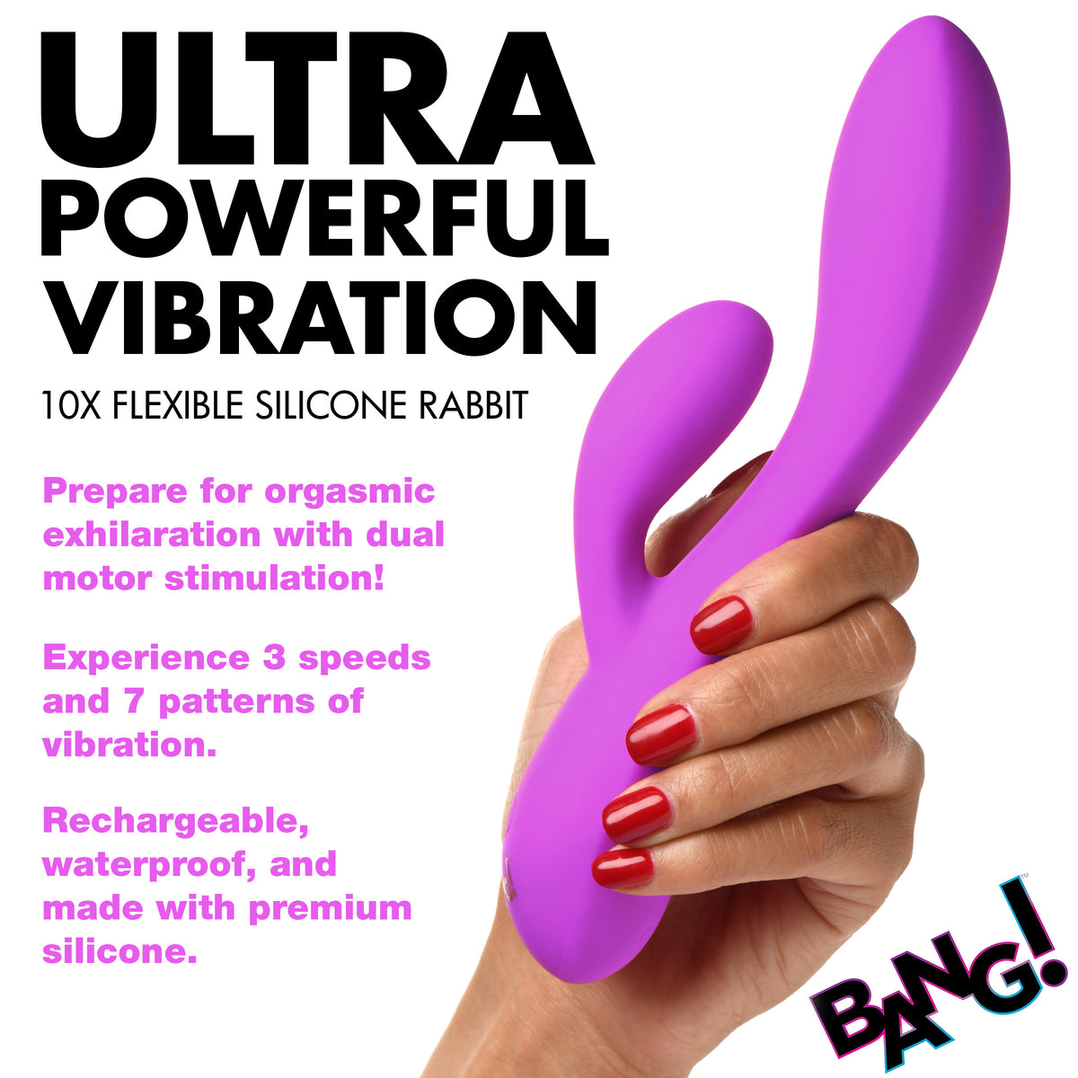 10X Flexible Silicone Rabbit Vibrator -