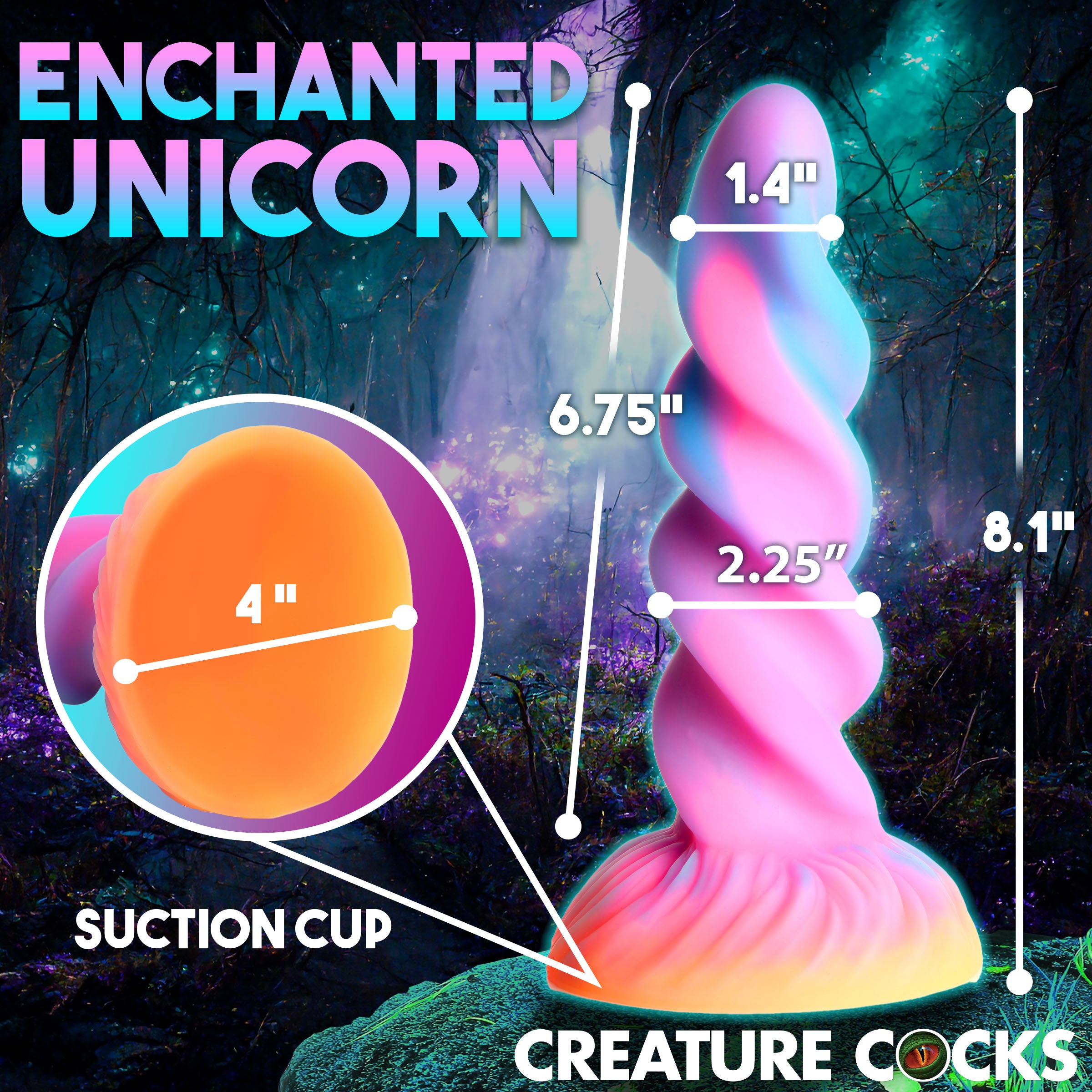 Moon Rider Glow-in-the-dark unicorn Dildo