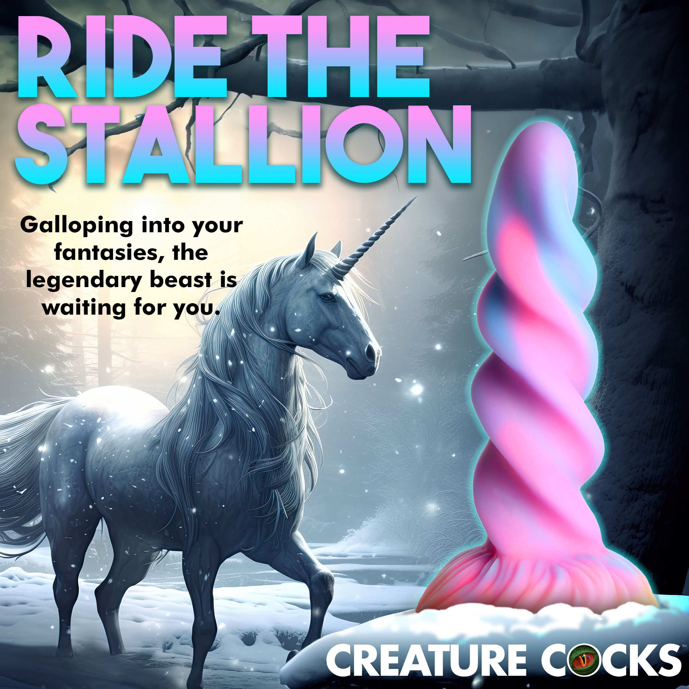 Moon Rider Glow-in-the-dark unicorn Dildo