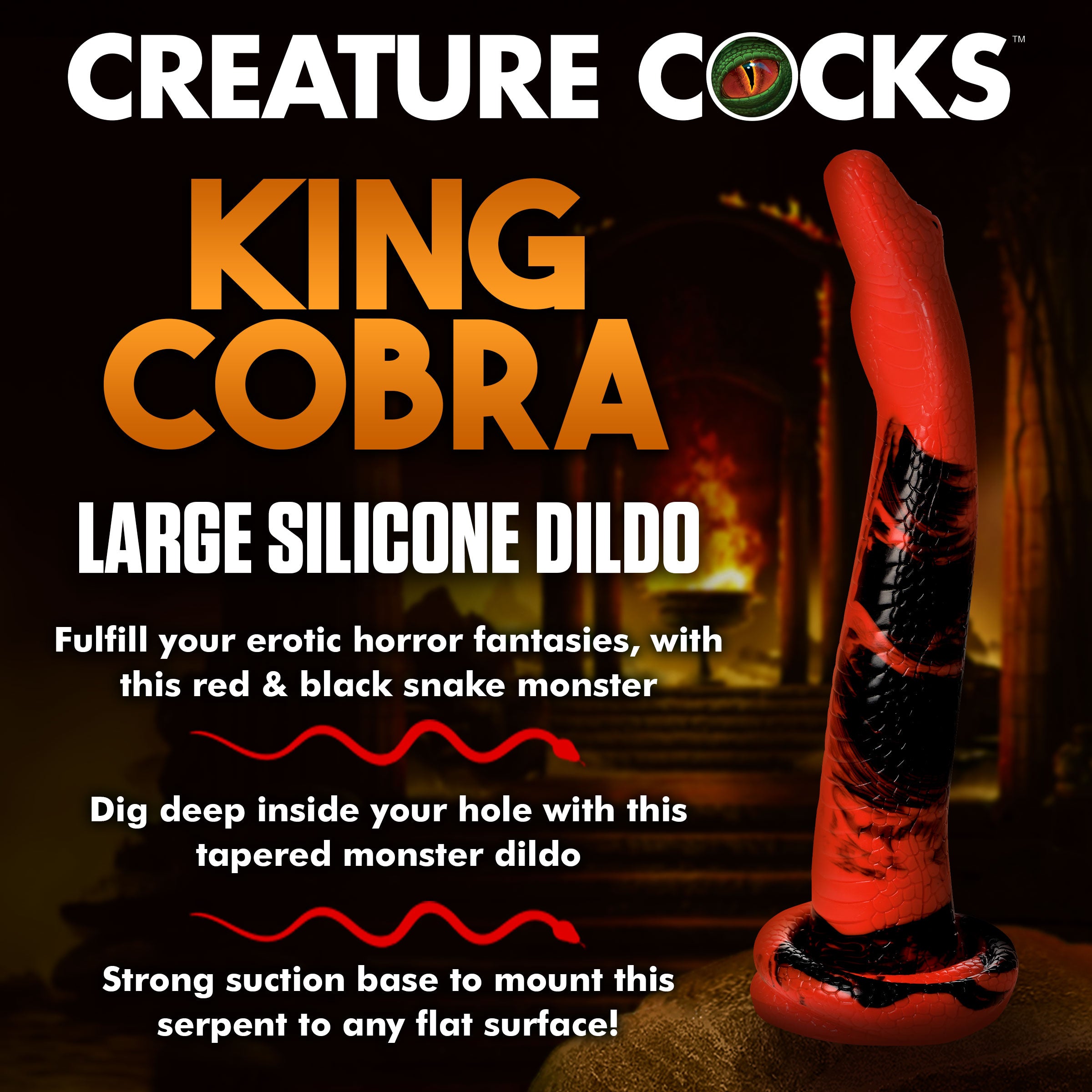 King Cobra Silicone Dildo - 18 Inch