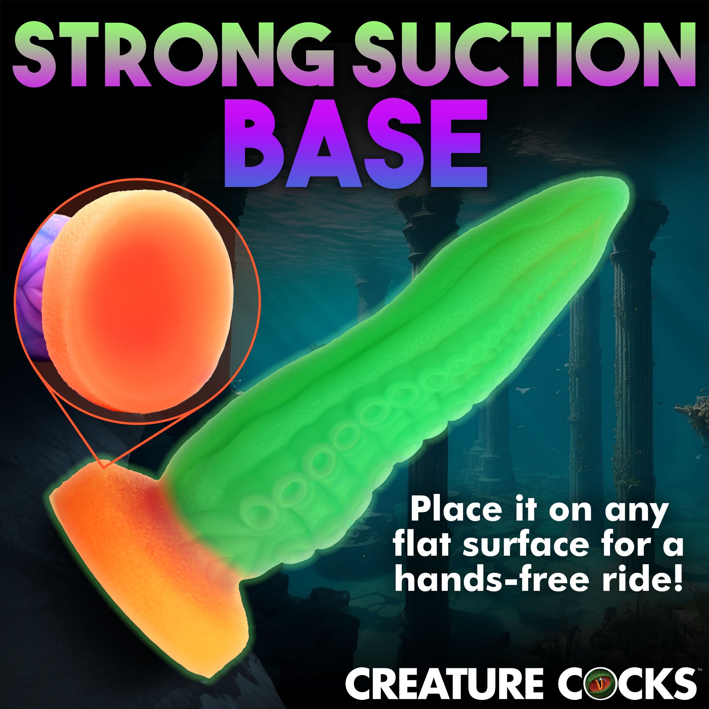 Tenta-Cock Glow-in-the-Dark Silicone Dildo