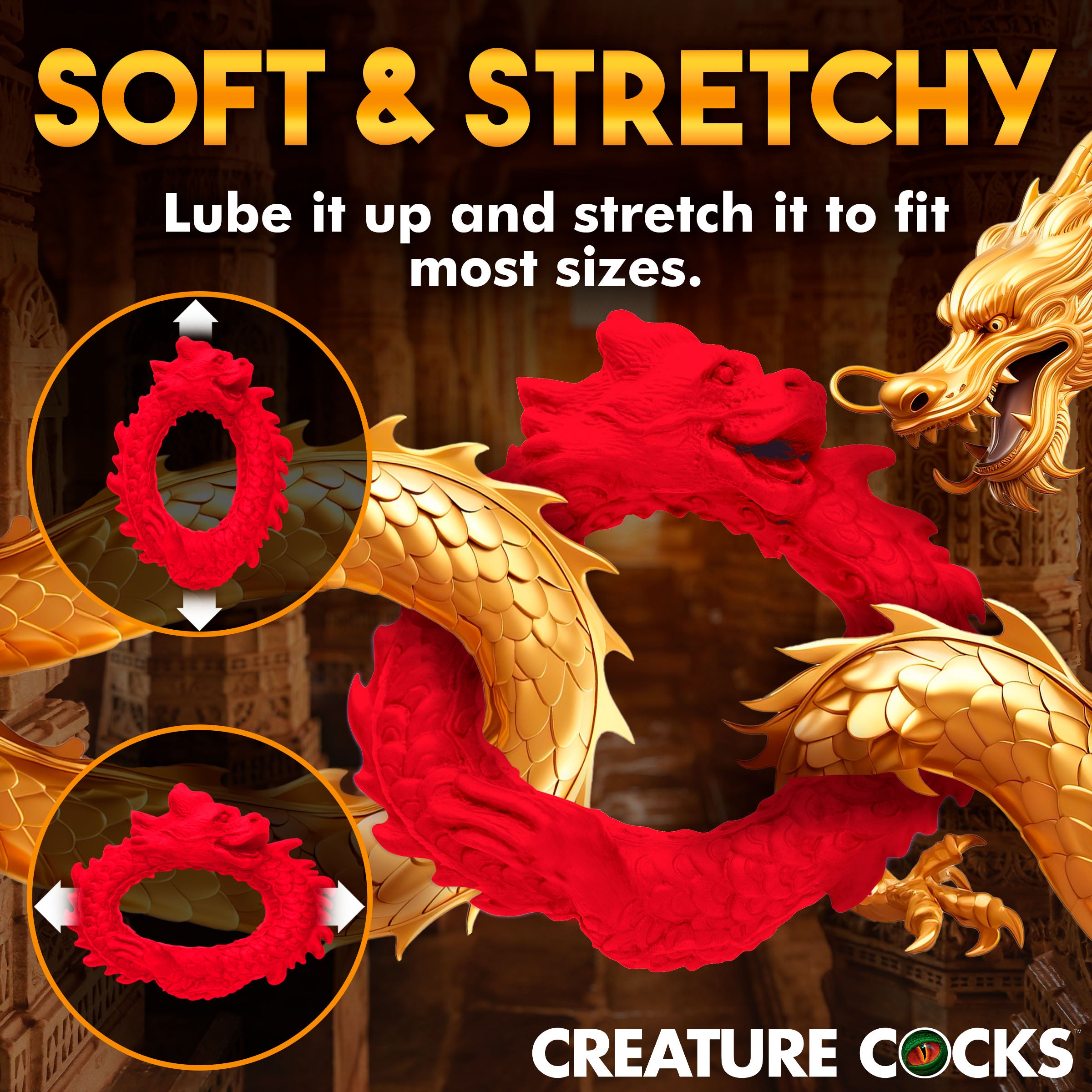 Rise of the Dragon Silicone Cock Ring