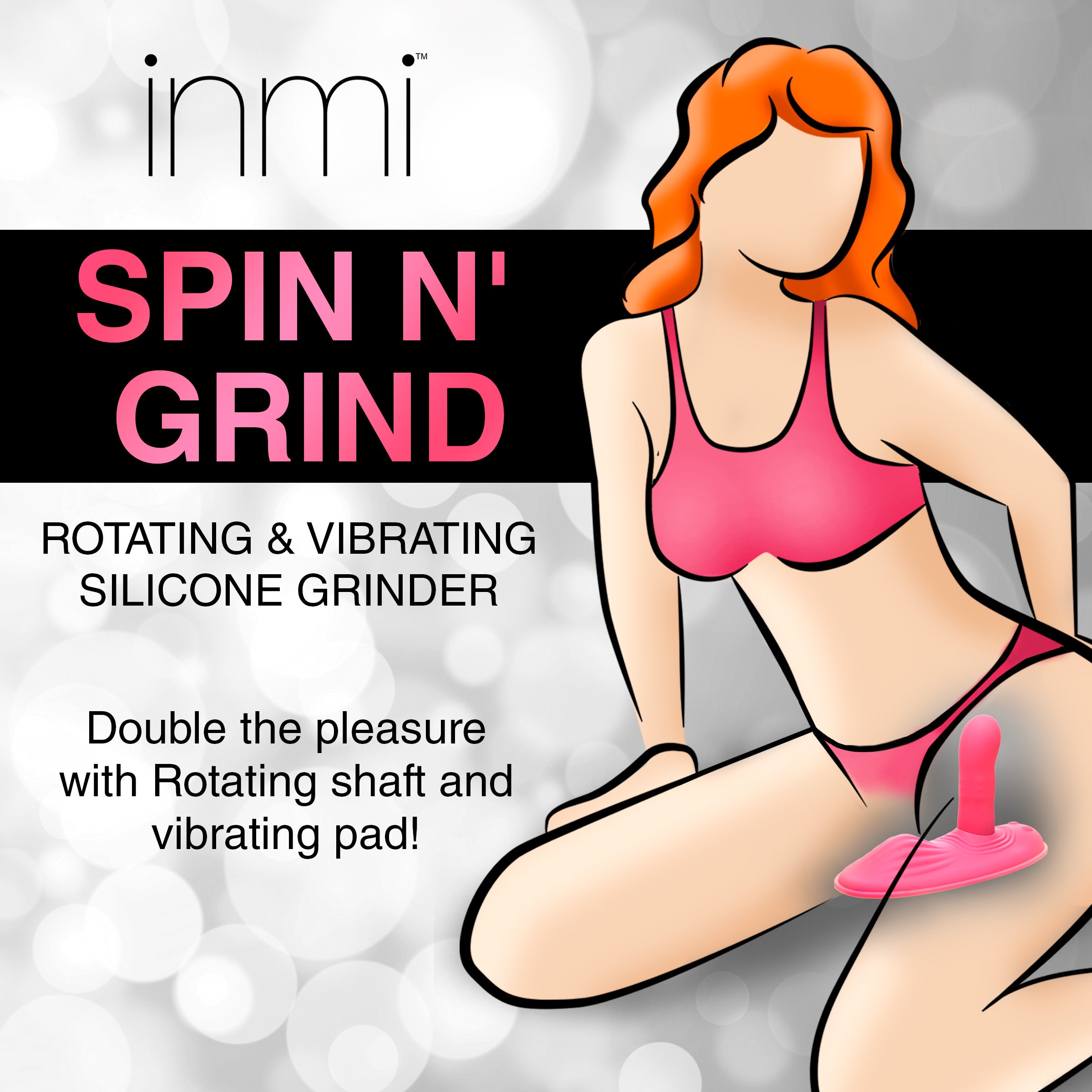 Spin n' Grind Rotating and Vibrating Silicone Sex Grinder