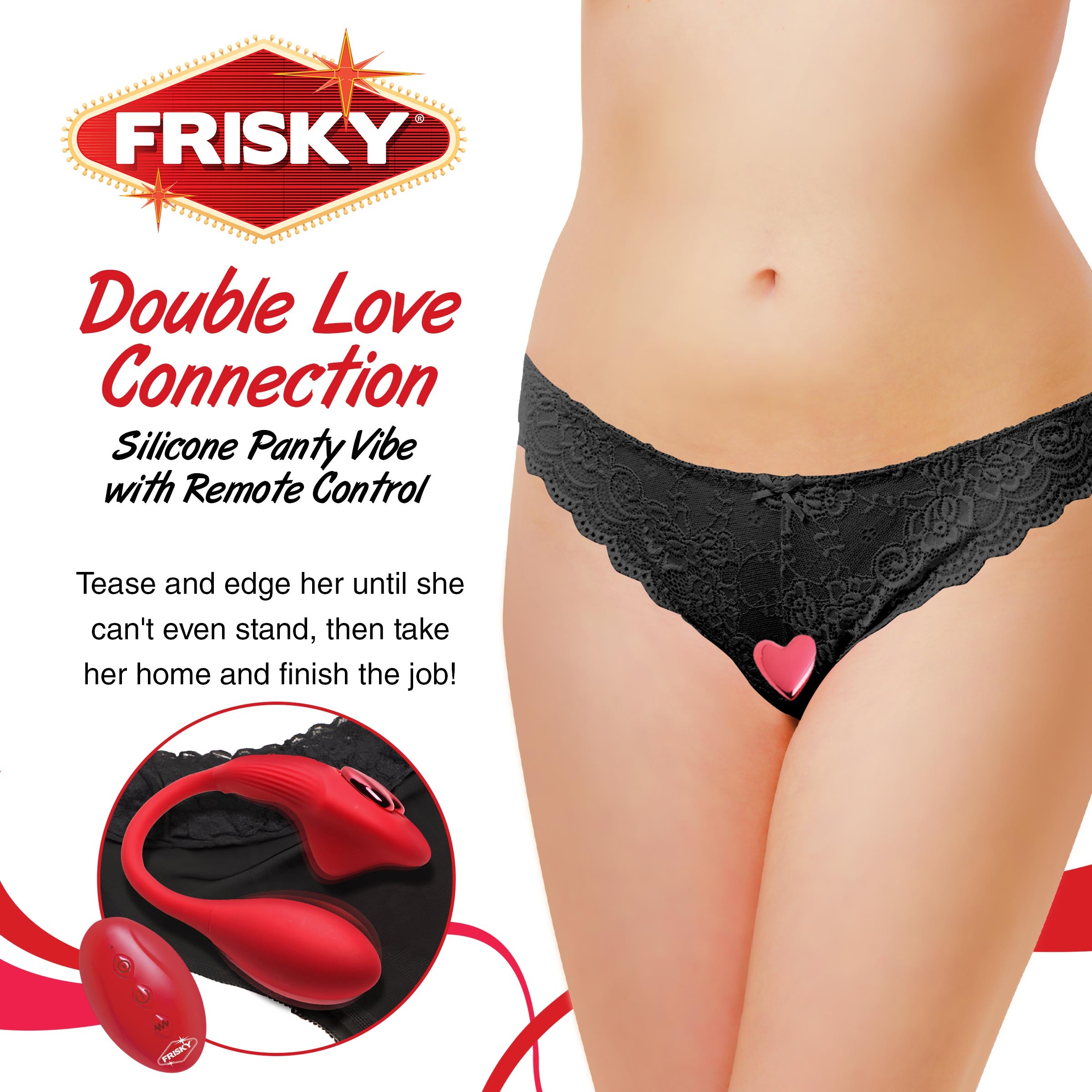 Double Love Connection Silicone Panty Vibe with Remote Control