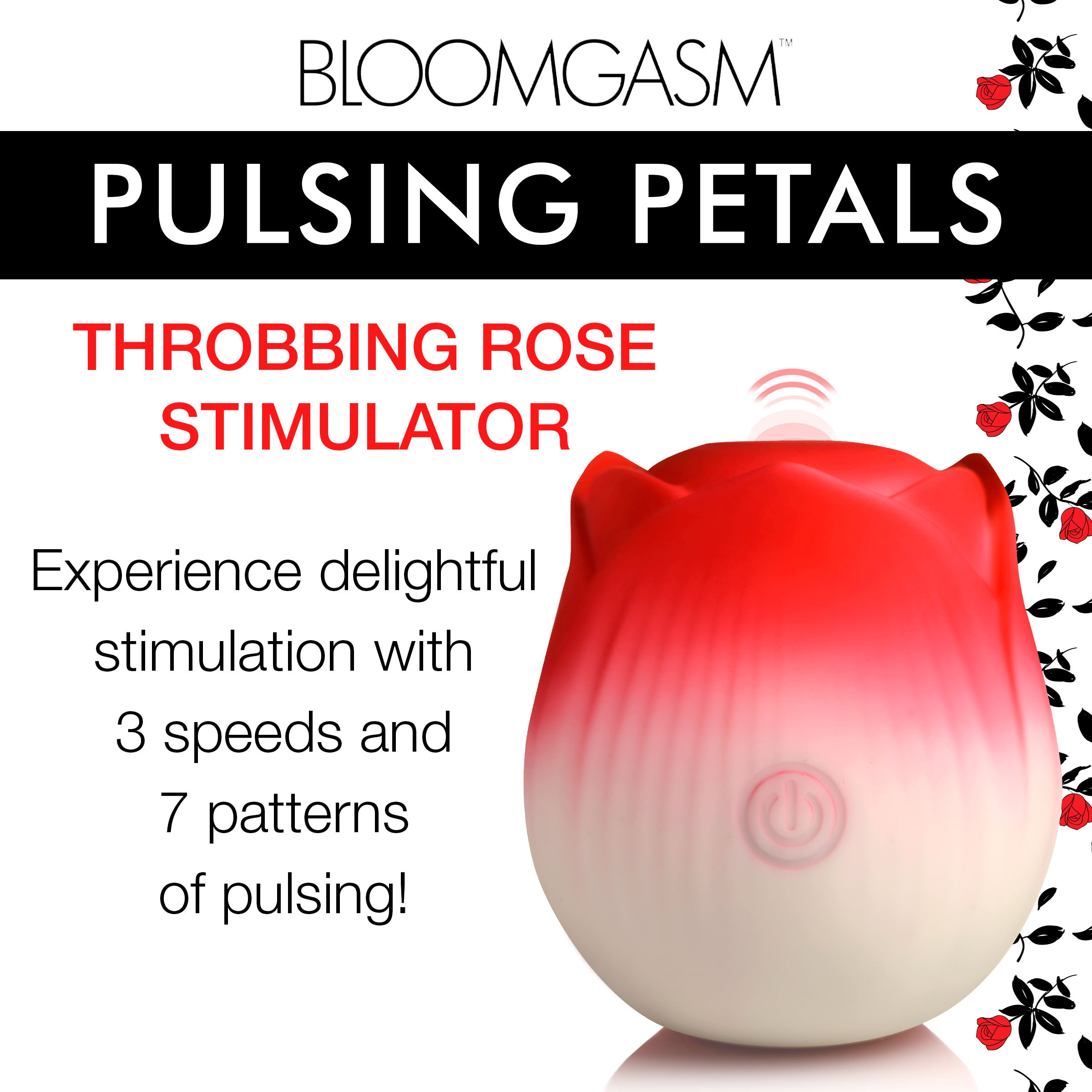 Pulsing Petals Throbbing Rose Clit Stimulator -