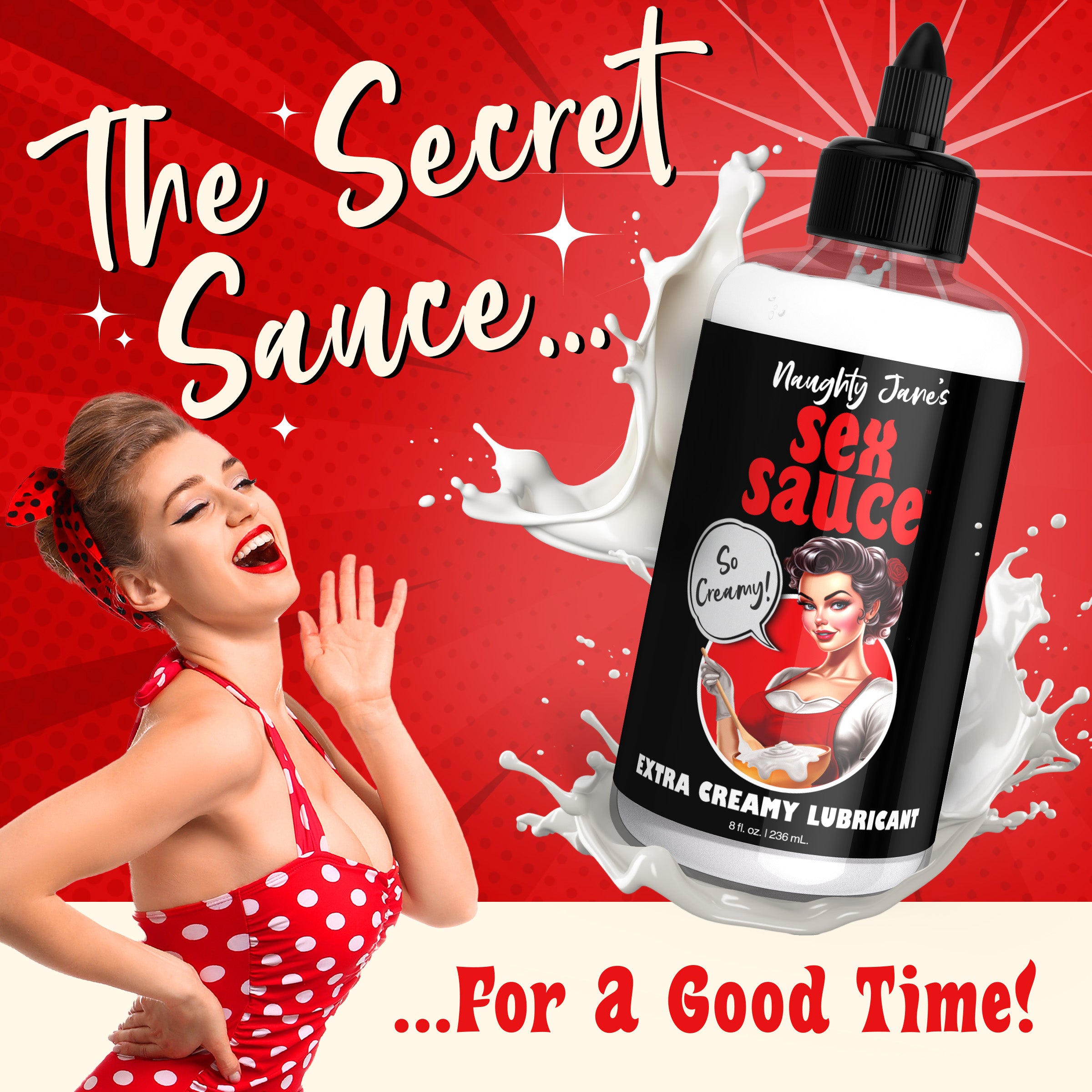 Naughty Jane's Sex Sauce Extra Creamy Lubricant - 16oz