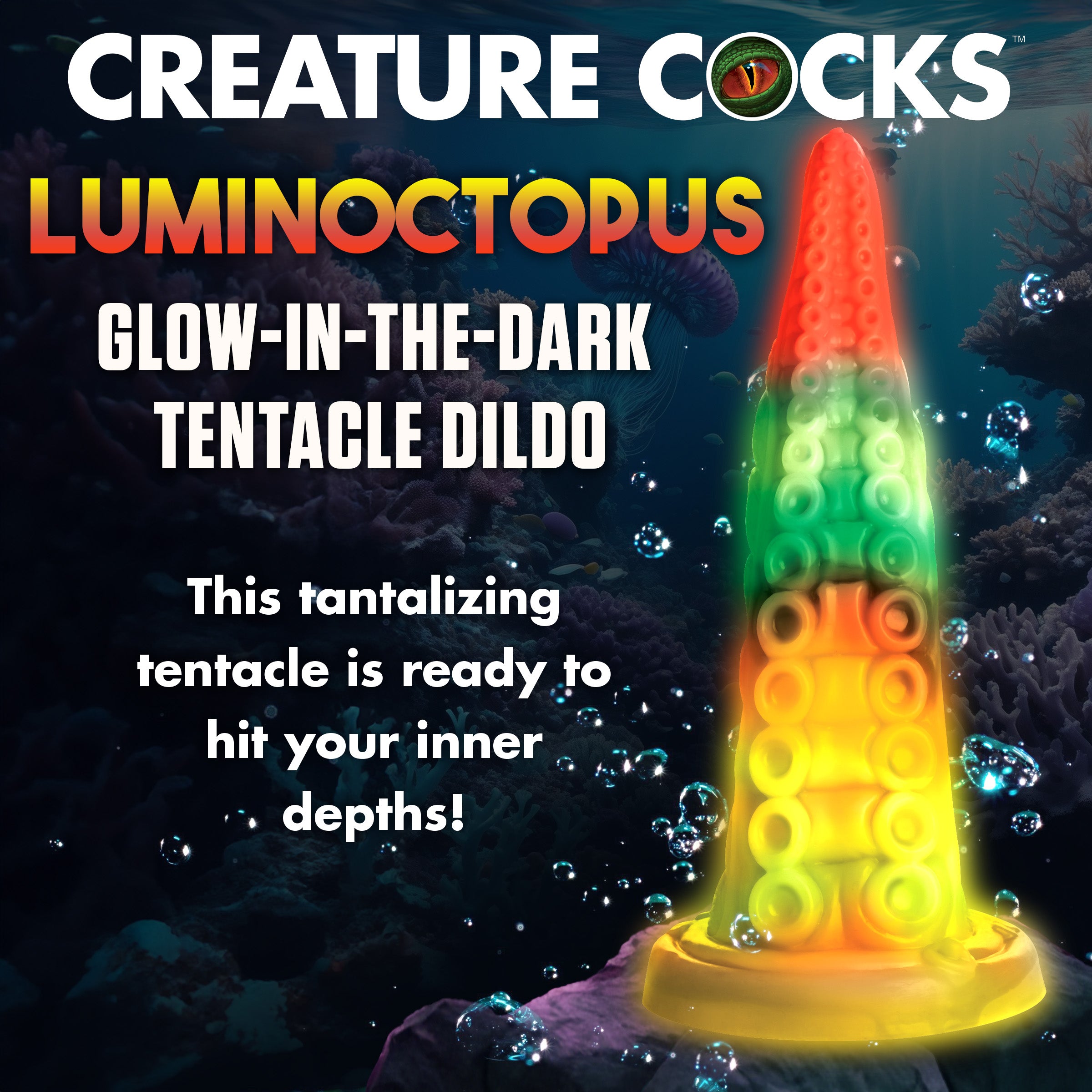 Luminoctopus Glow-In-The-Dark Tentacle Silicone Dildo