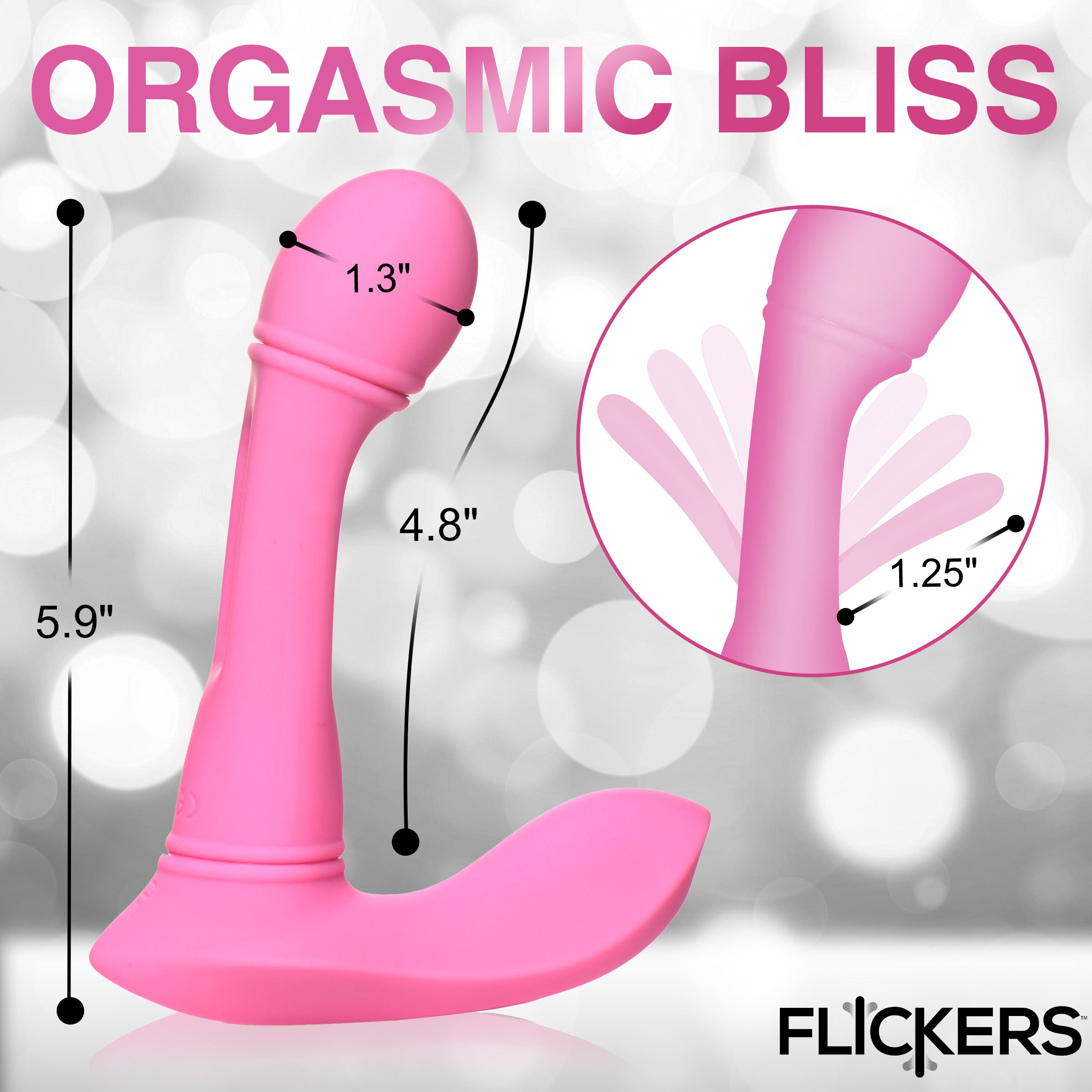 G-Flick G-Spot Flicking Silicone Vibrator with Remote