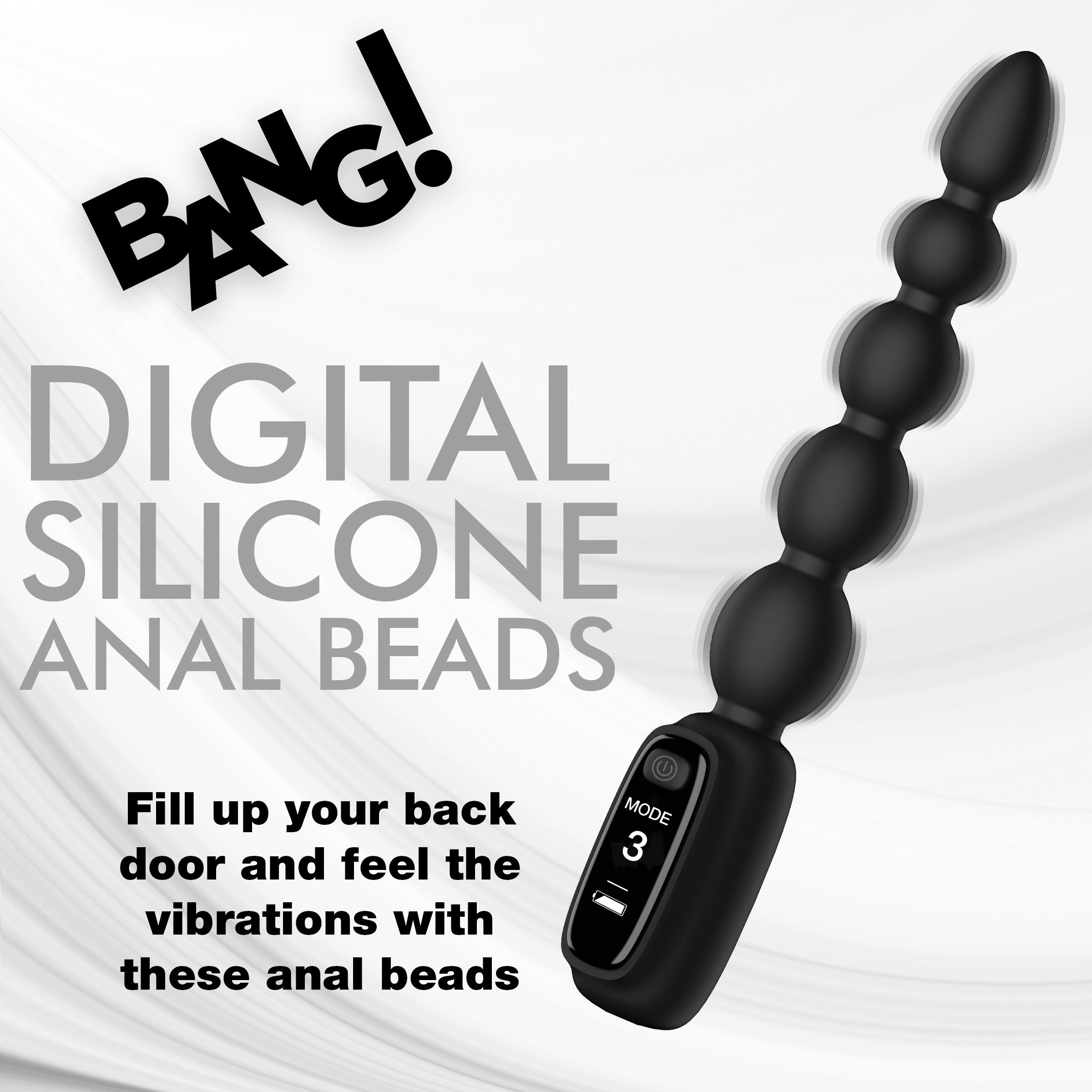 Silicone Anal Beads with Digital Display