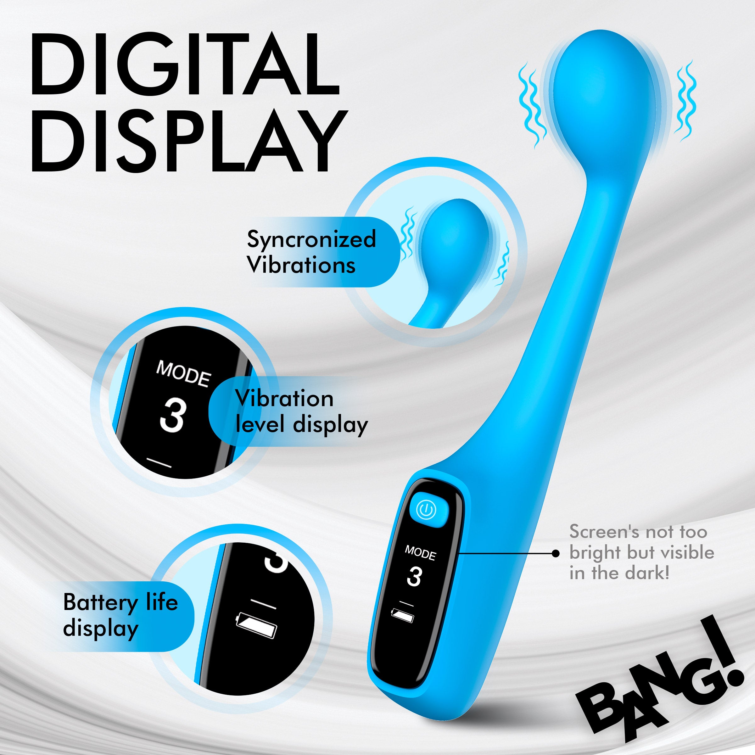 Silicone G-spot Vibrator with Digital Display