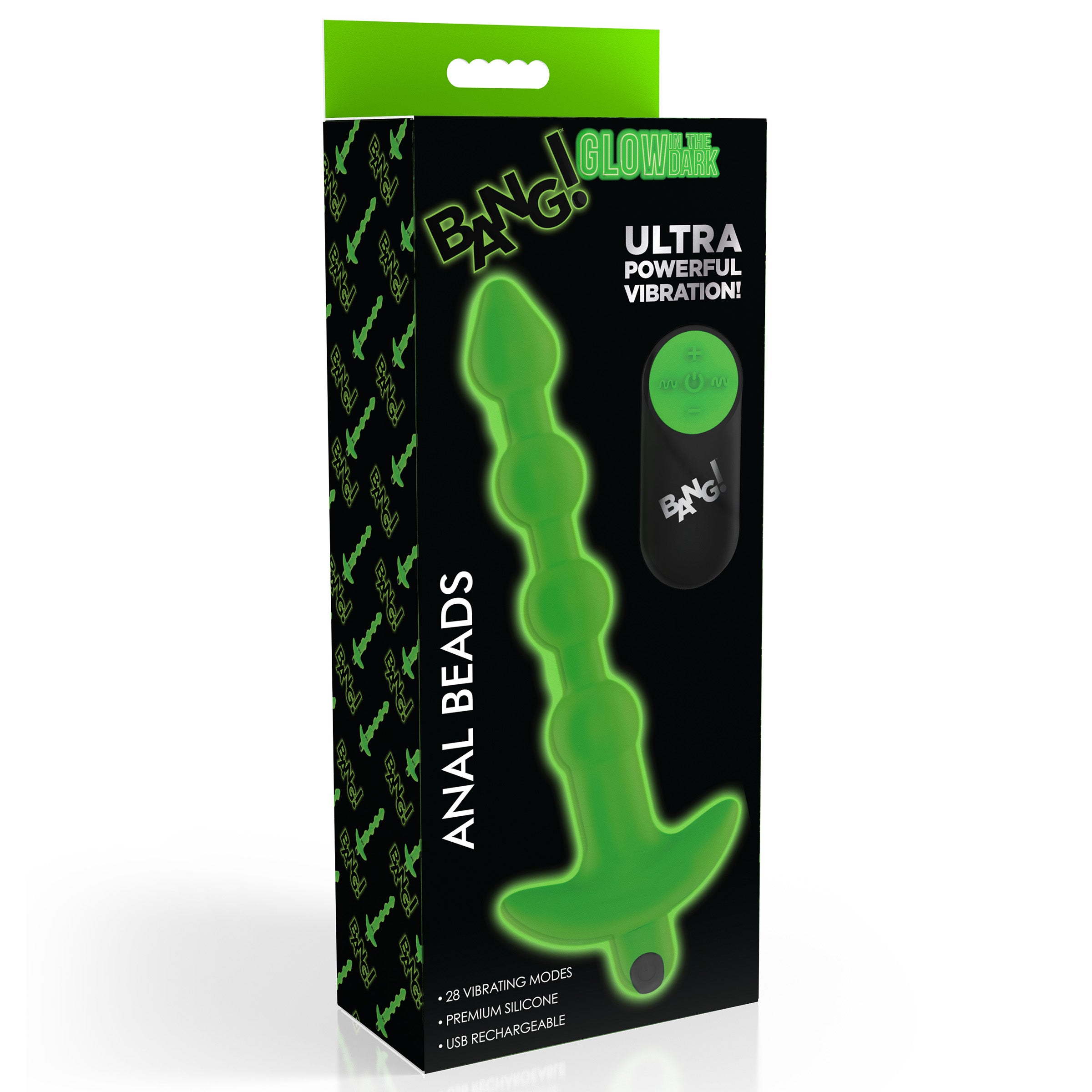 Glow-in-the-Dark Silicone Anal Beads