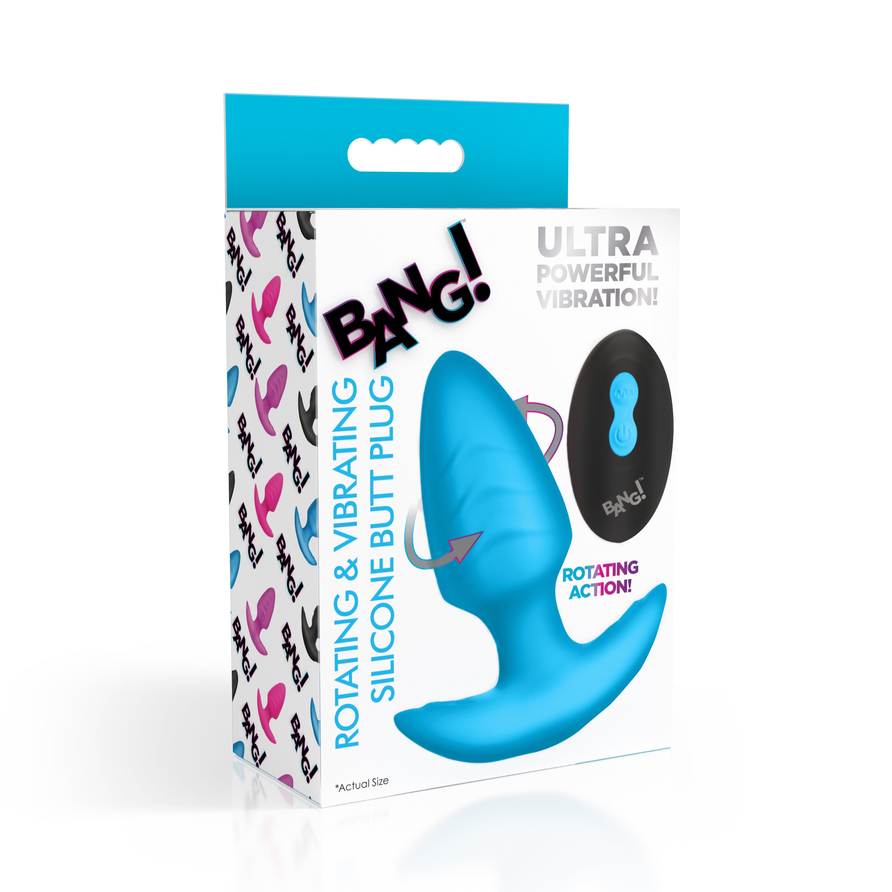 Rotating and Vibrating Silicone Butt Plug -