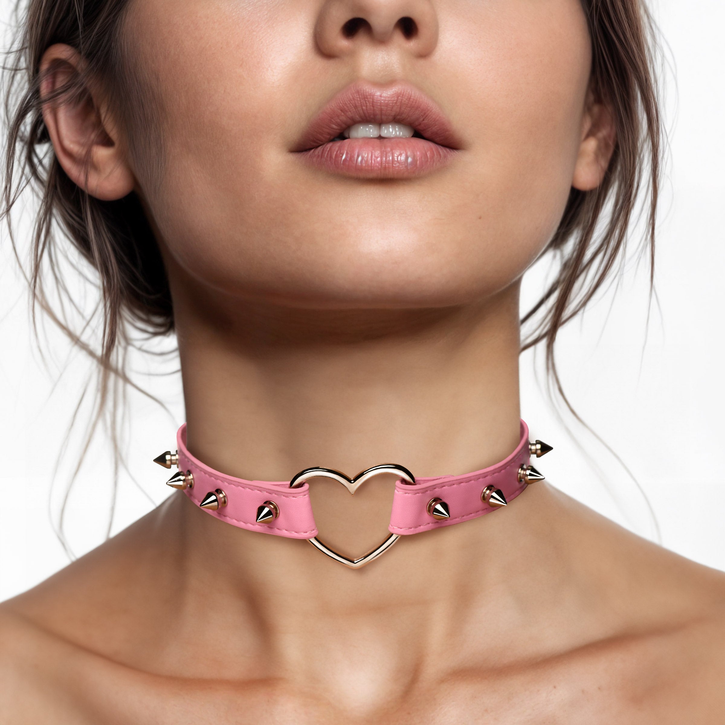 Spiked Heart Choker -