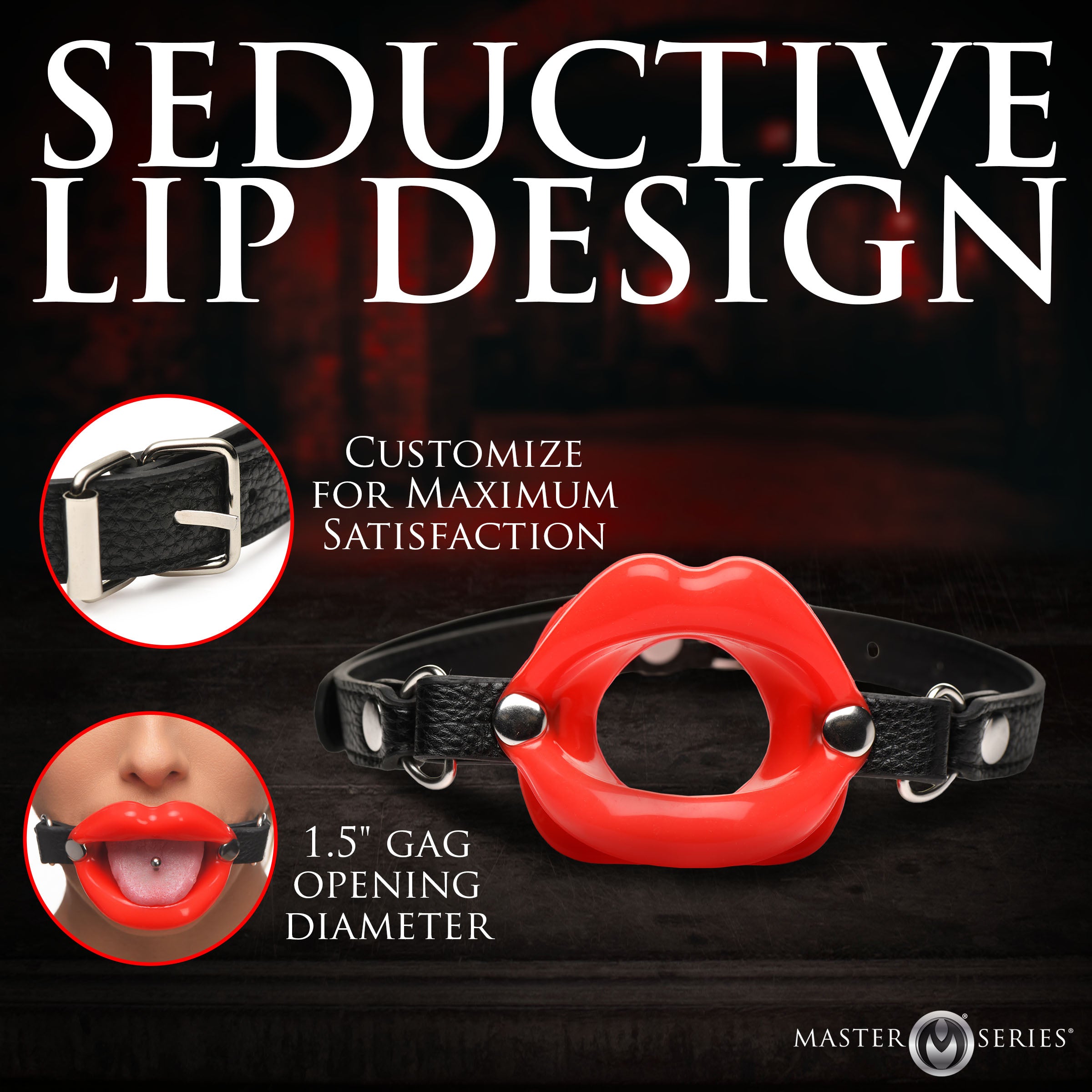 Juicy Lips Silicone Open Mouth Gag -