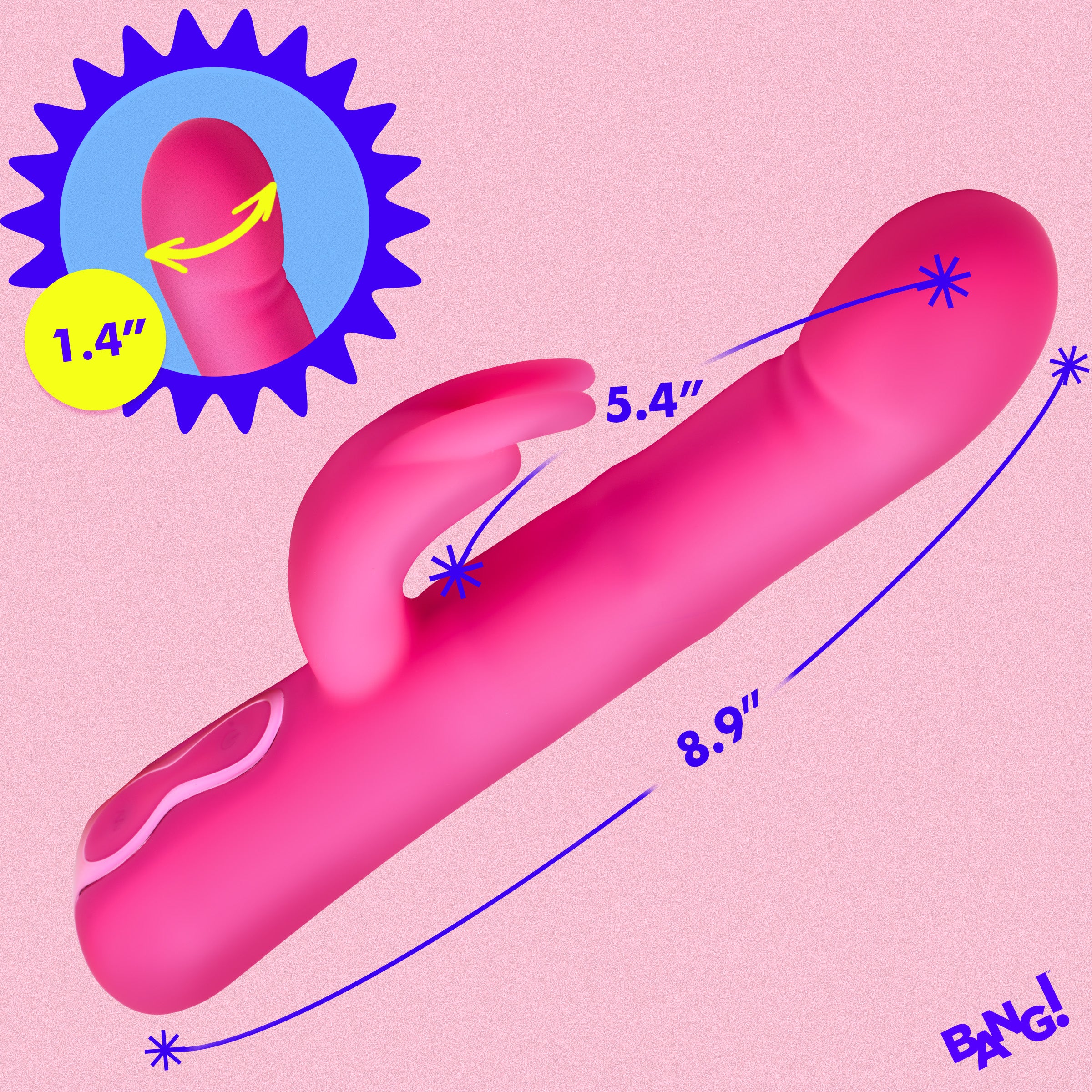 Come-Hither Beaded Silicone Rabbit Vibrator