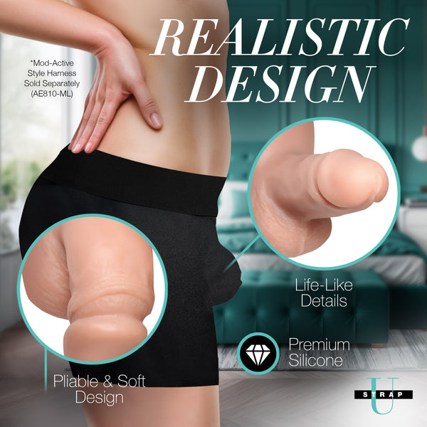 3.6" Silicone Packer Dildo - Light