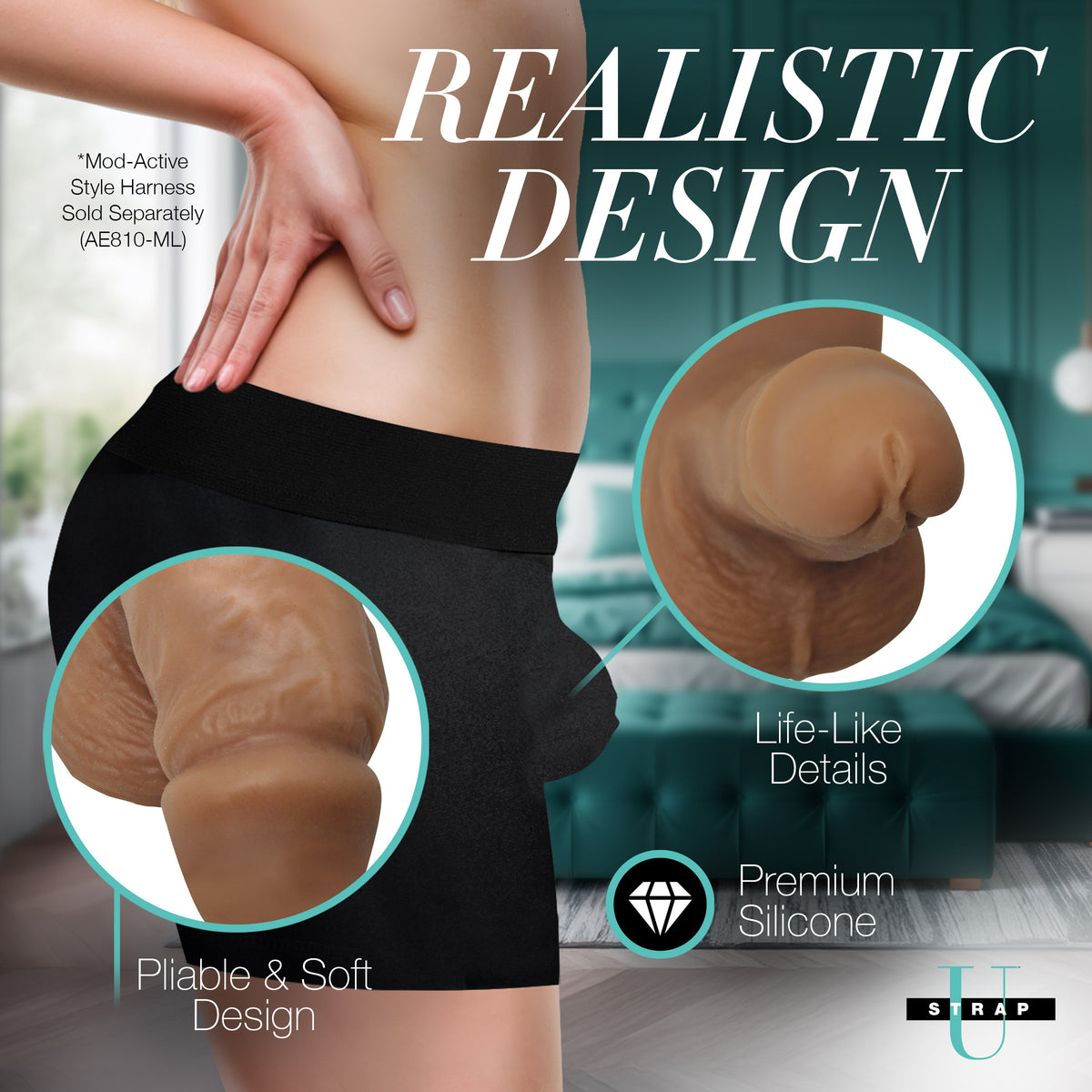 3.6" Silicone Packer Dildo - Light