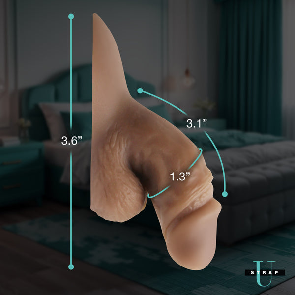 3.6" Silicone Packer Dildo - Light