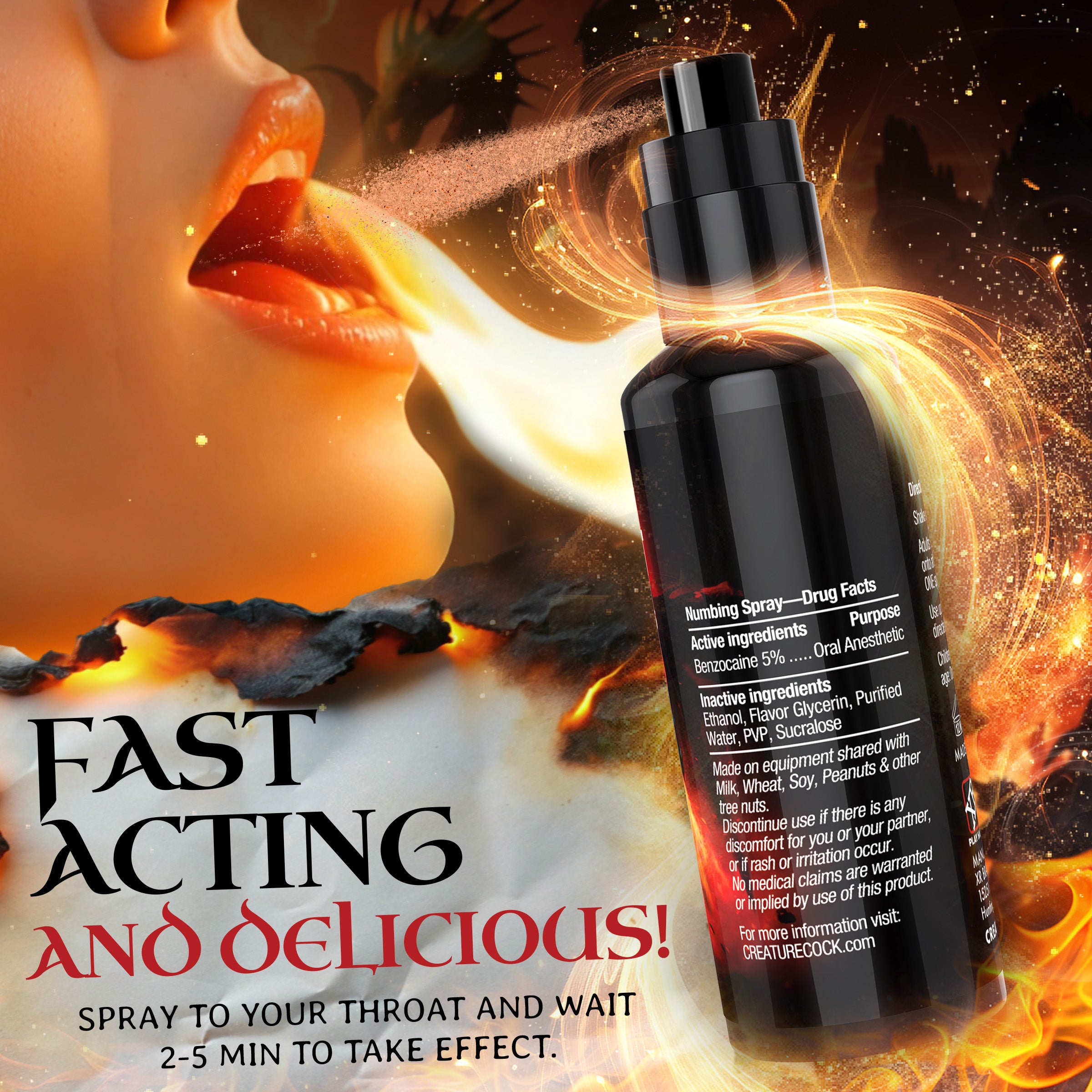 Creature Cocks Deep Throat Numbing Spray Display