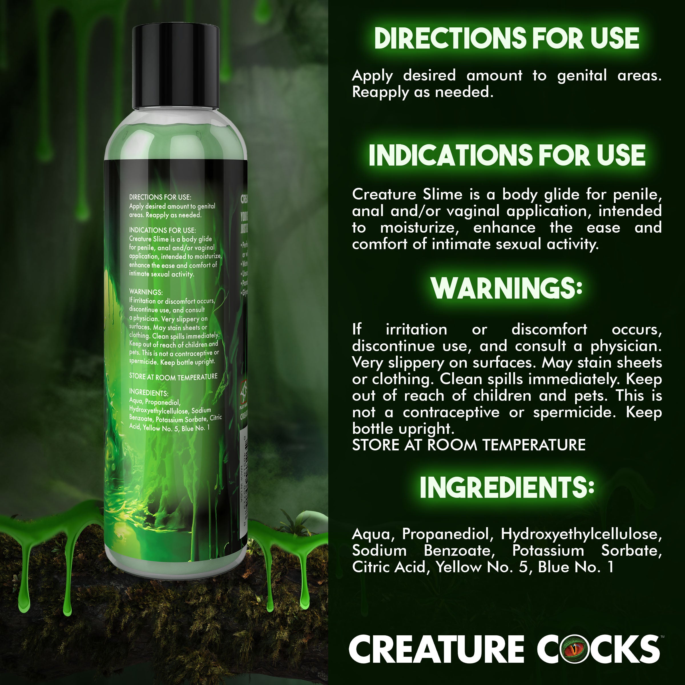 Creature Slime Water-Based Lubricant - 4oz