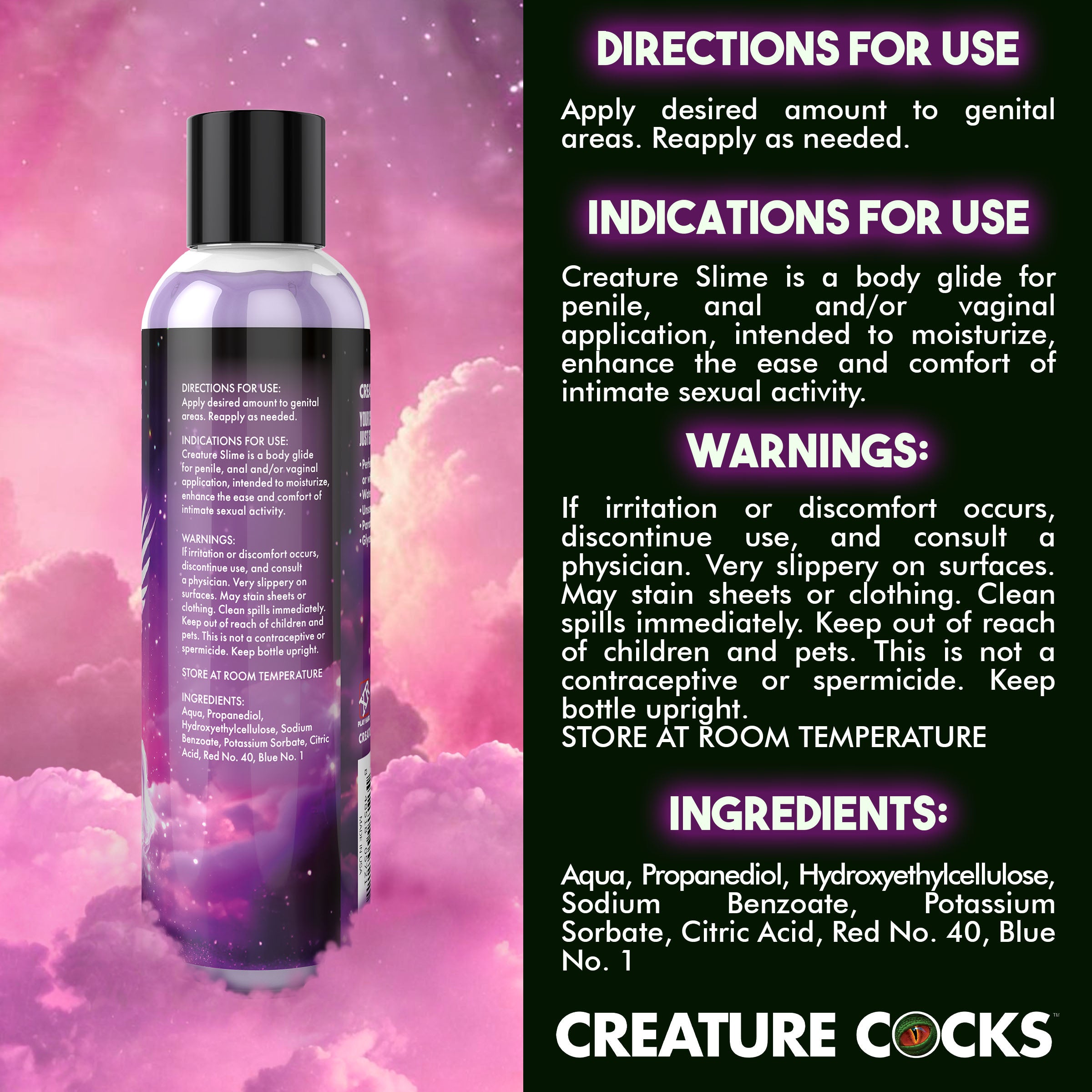 Creature Slime Water-Based Lubricant - 4oz