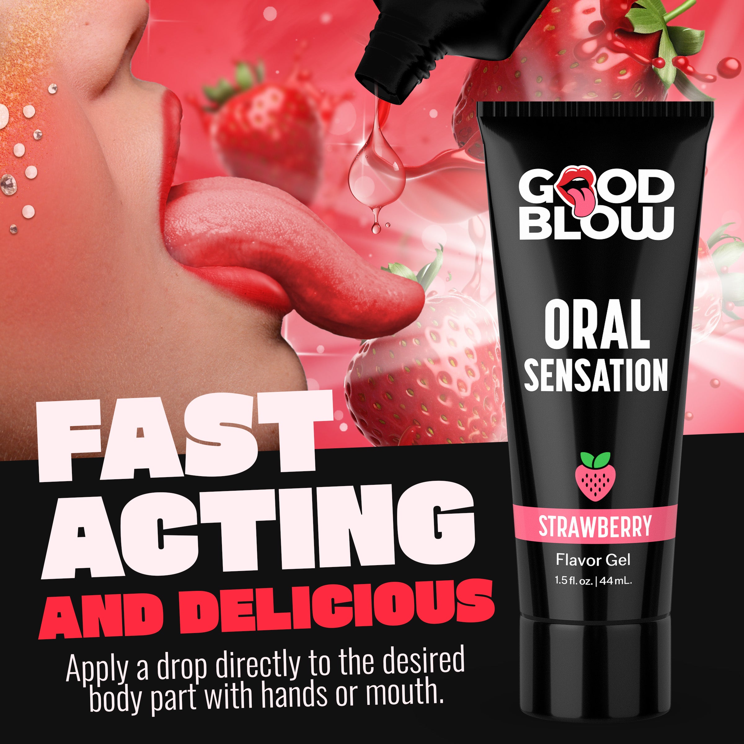 Oral Sensation Flavor Gel POP Display Strawberry/Cotton Candy