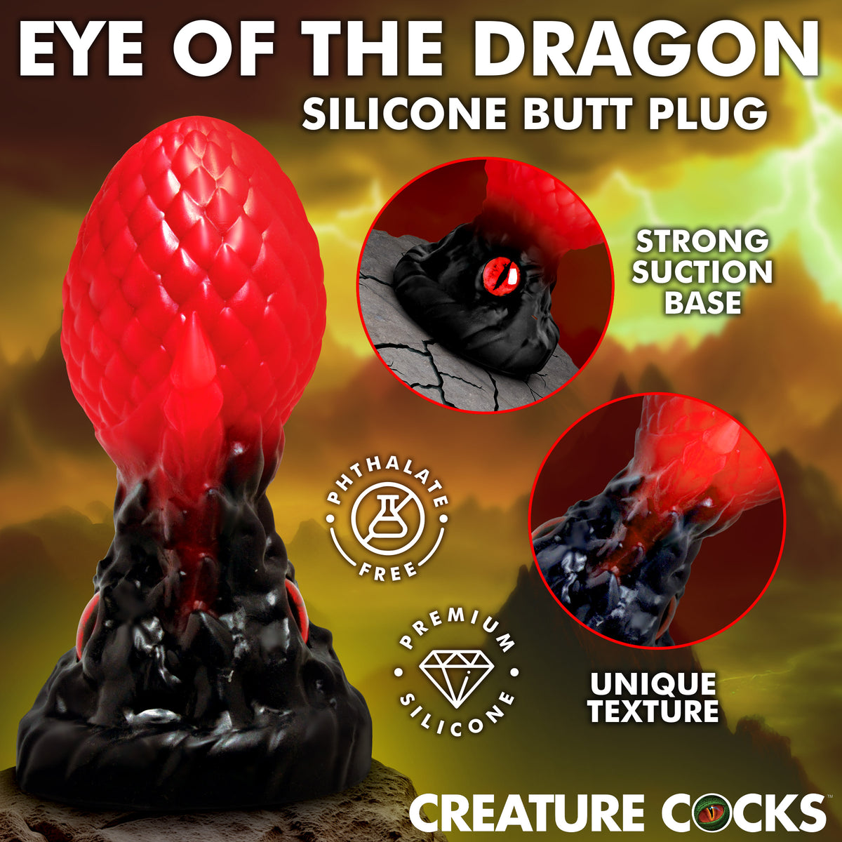 Eye of the Dragon Silicone Butt Plug -