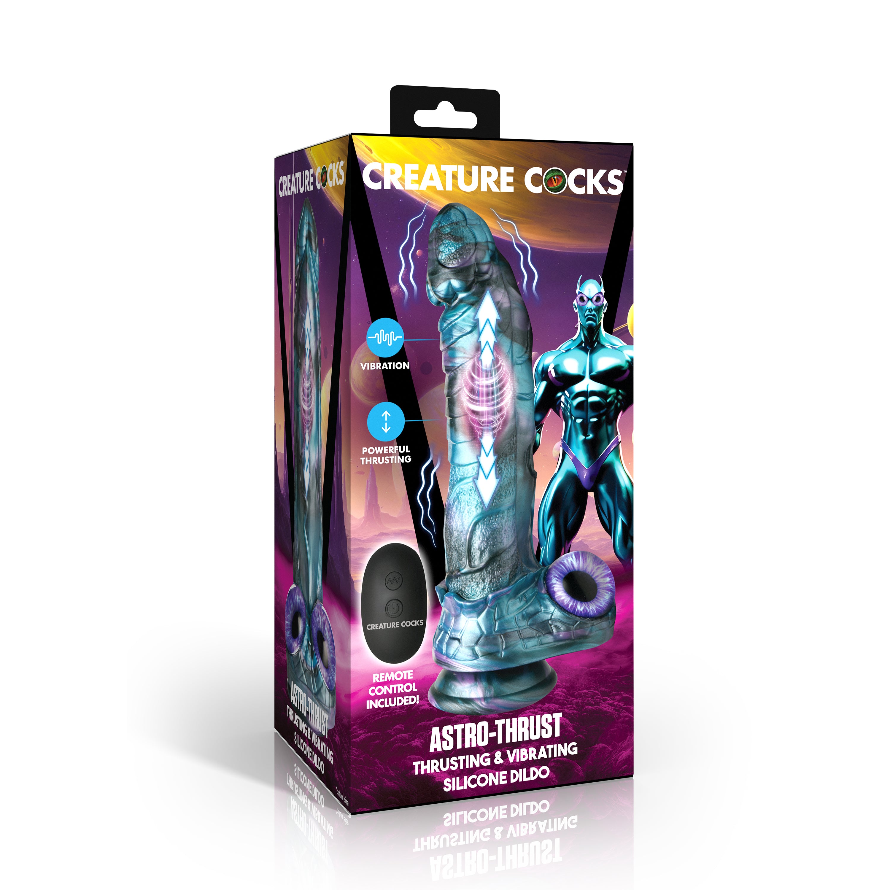 Astro-Thrust Thrusting and Vibrating Silicone Dildo