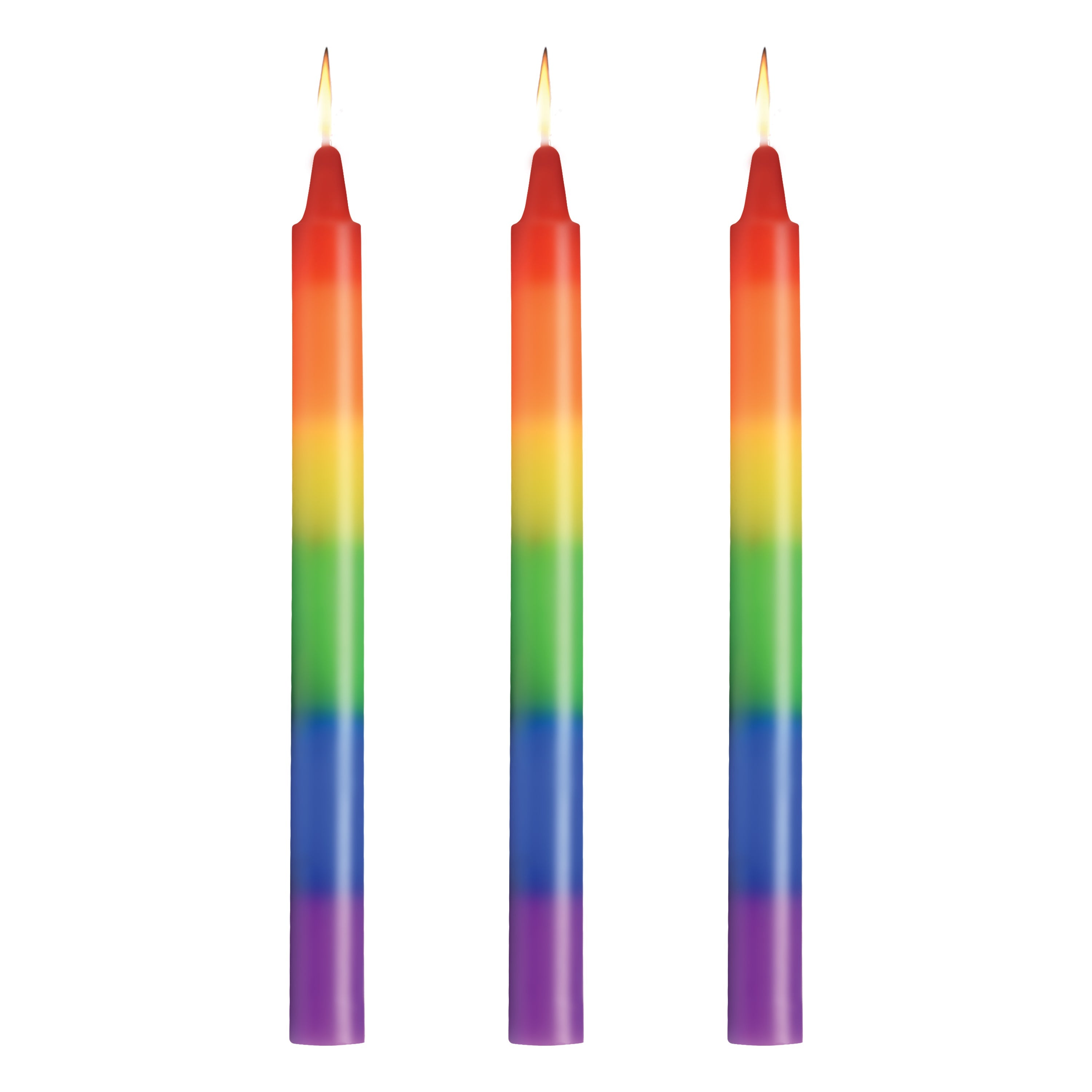 Pride Candles Rainbow Drip Candle Set of 3