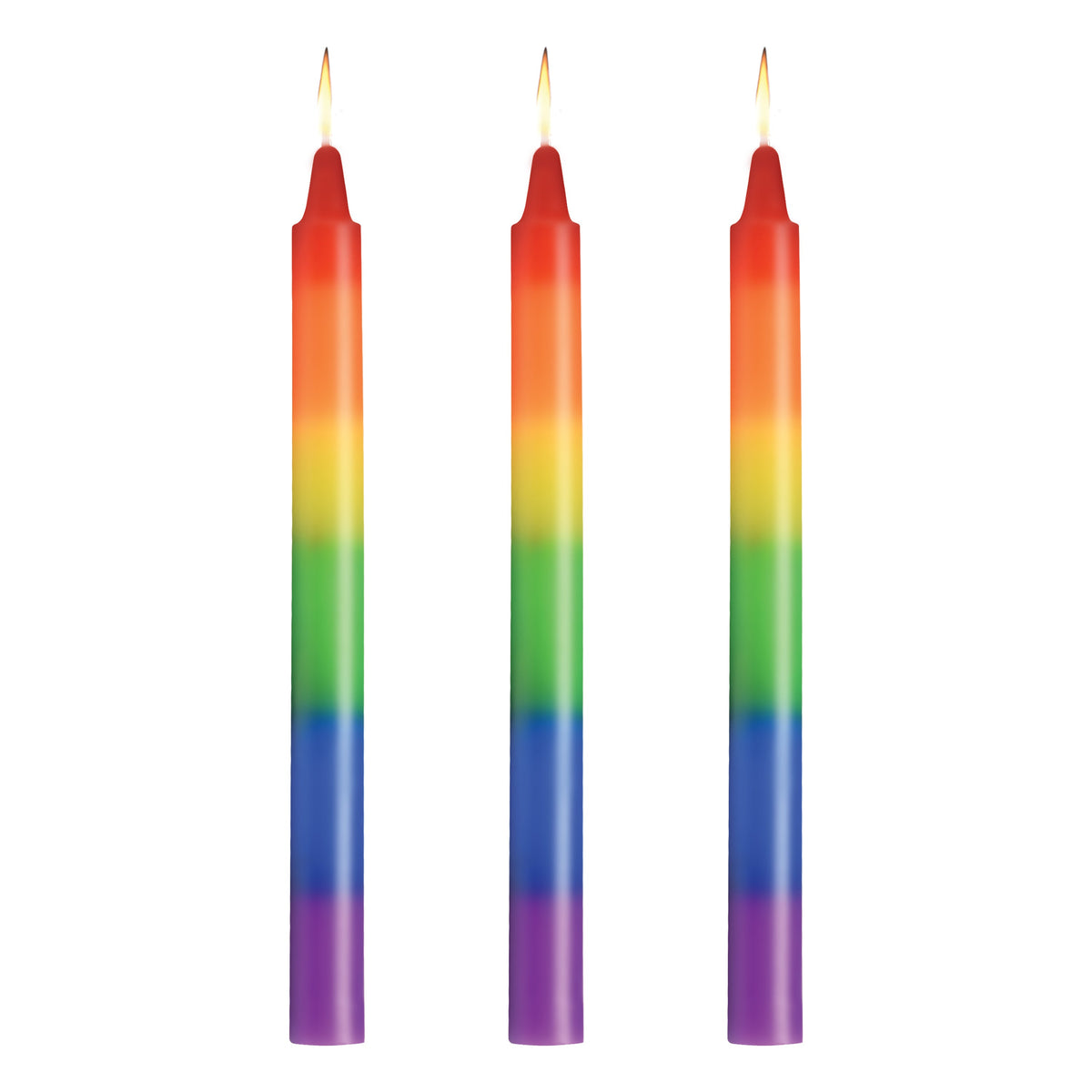 Pride Candles Rainbow Drip Candle Set of 3