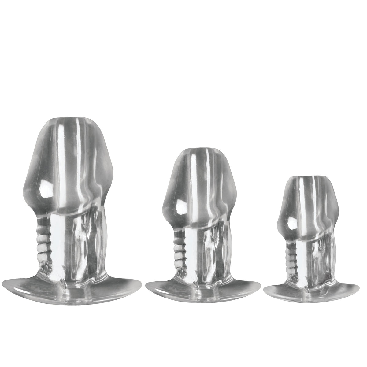 Dicked  Hollow Anal Plug 3pc Set