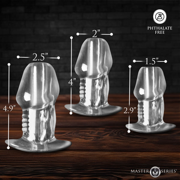 Dicked  Hollow Anal Plug 3pc Set