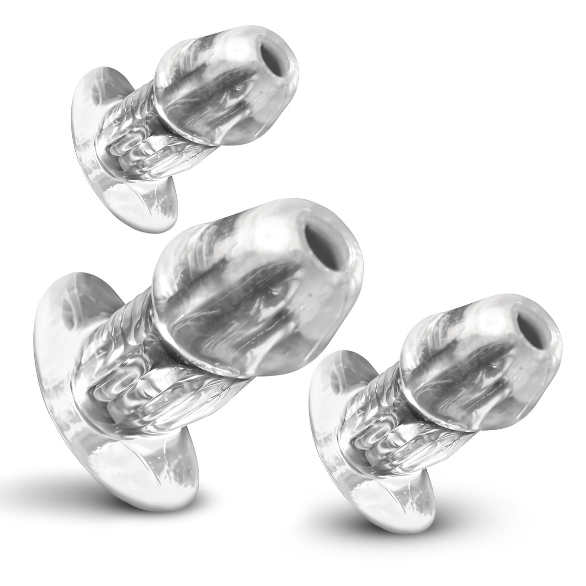 Dicked  Hollow Anal Plug 3pc Set