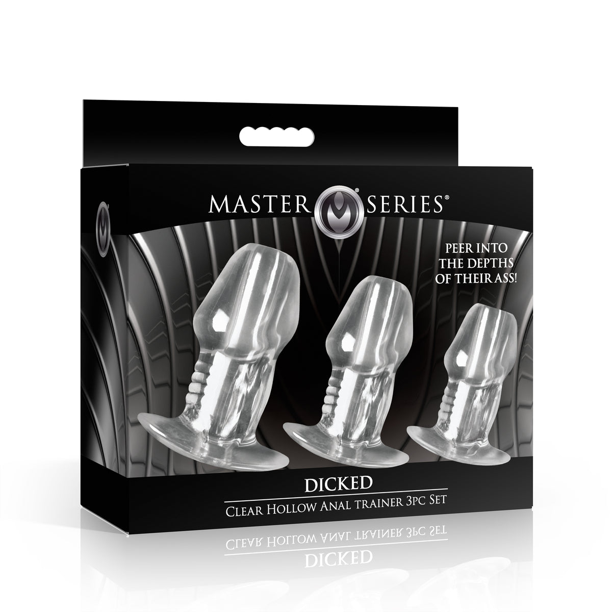 Dicked  Hollow Anal Plug 3pc Set