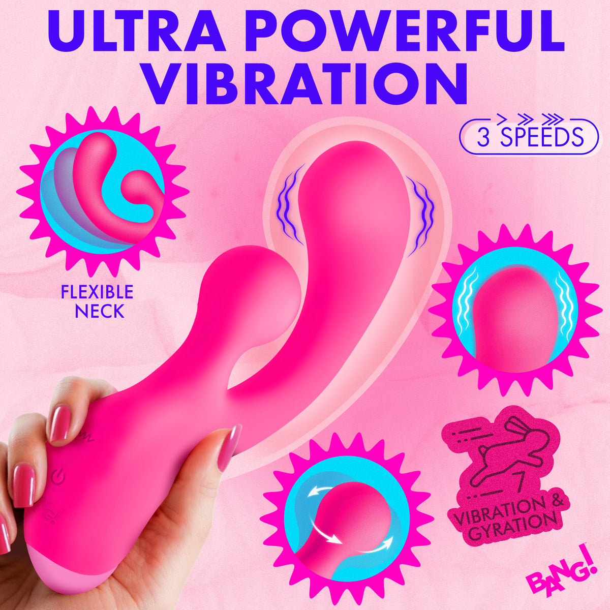 Gyro Rabbit Silicone Vibrator -