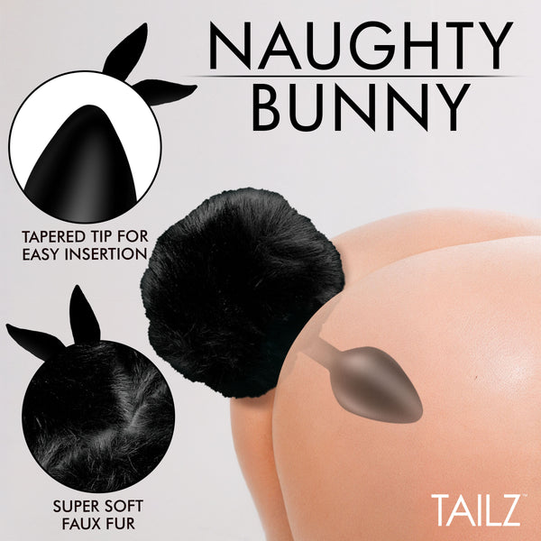 Fluffy Bunny Tail Silicone Plug -