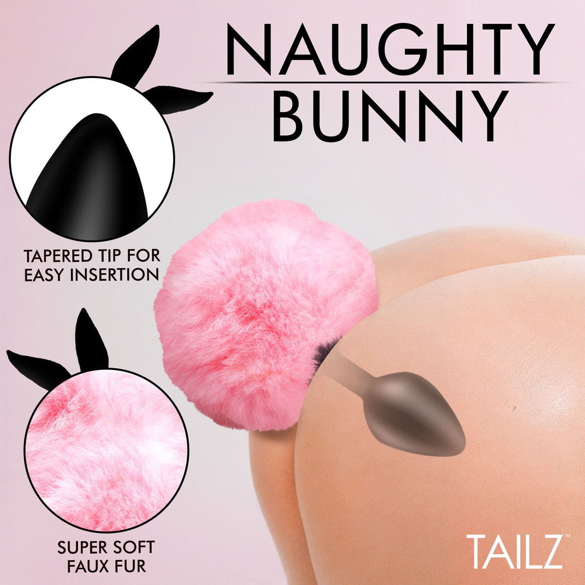 Fluffy Bunny Tail Silicone Plug -