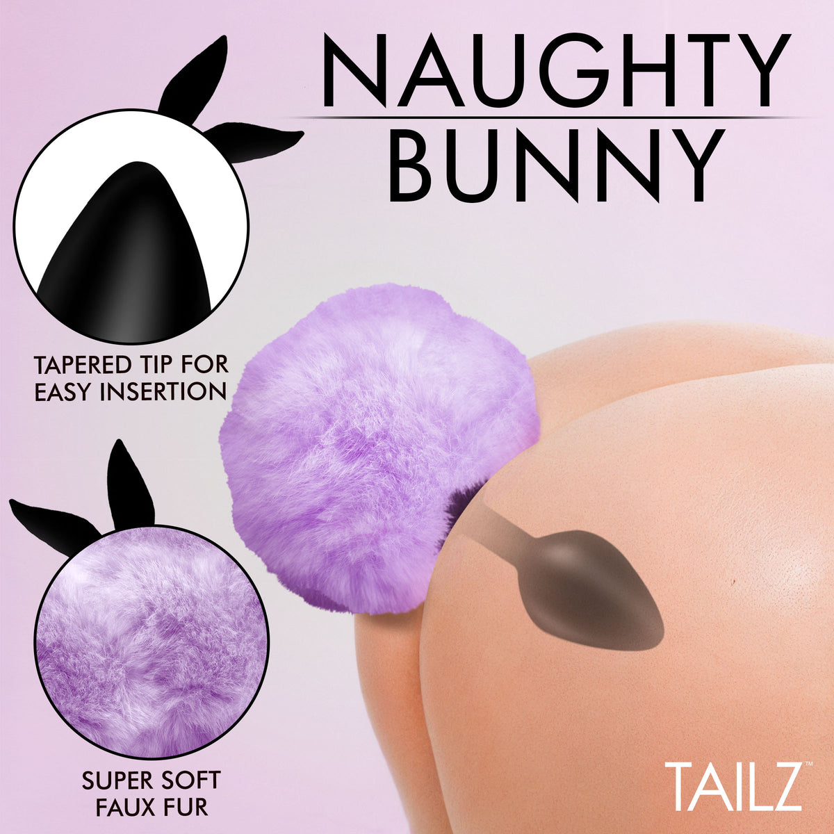 Fluffy Bunny Tail Silicone Plug -