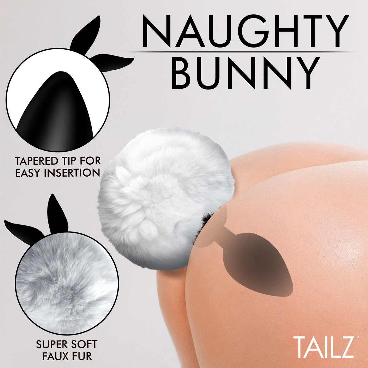 Fluffy Bunny Tail Silicone Plug -